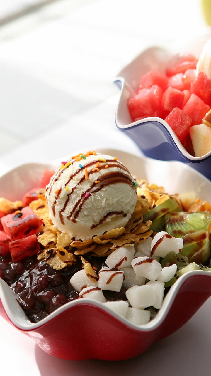 Обои пломбир, замороженный десерт, побрился льда, пища, побрейте лед в разрешении 720x1280