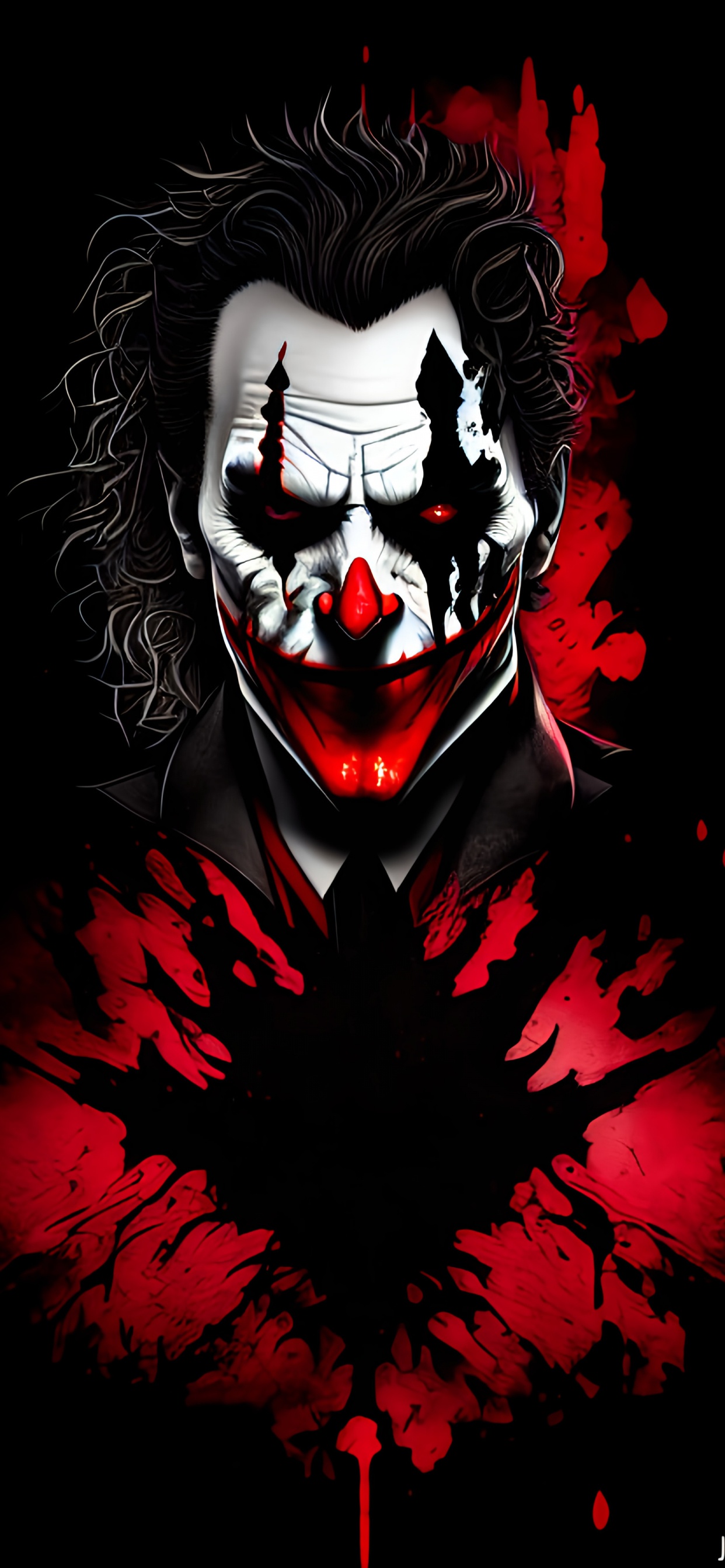 Обои Джокер, ужас, биология, рукав, арт в разрешении 1242x2688