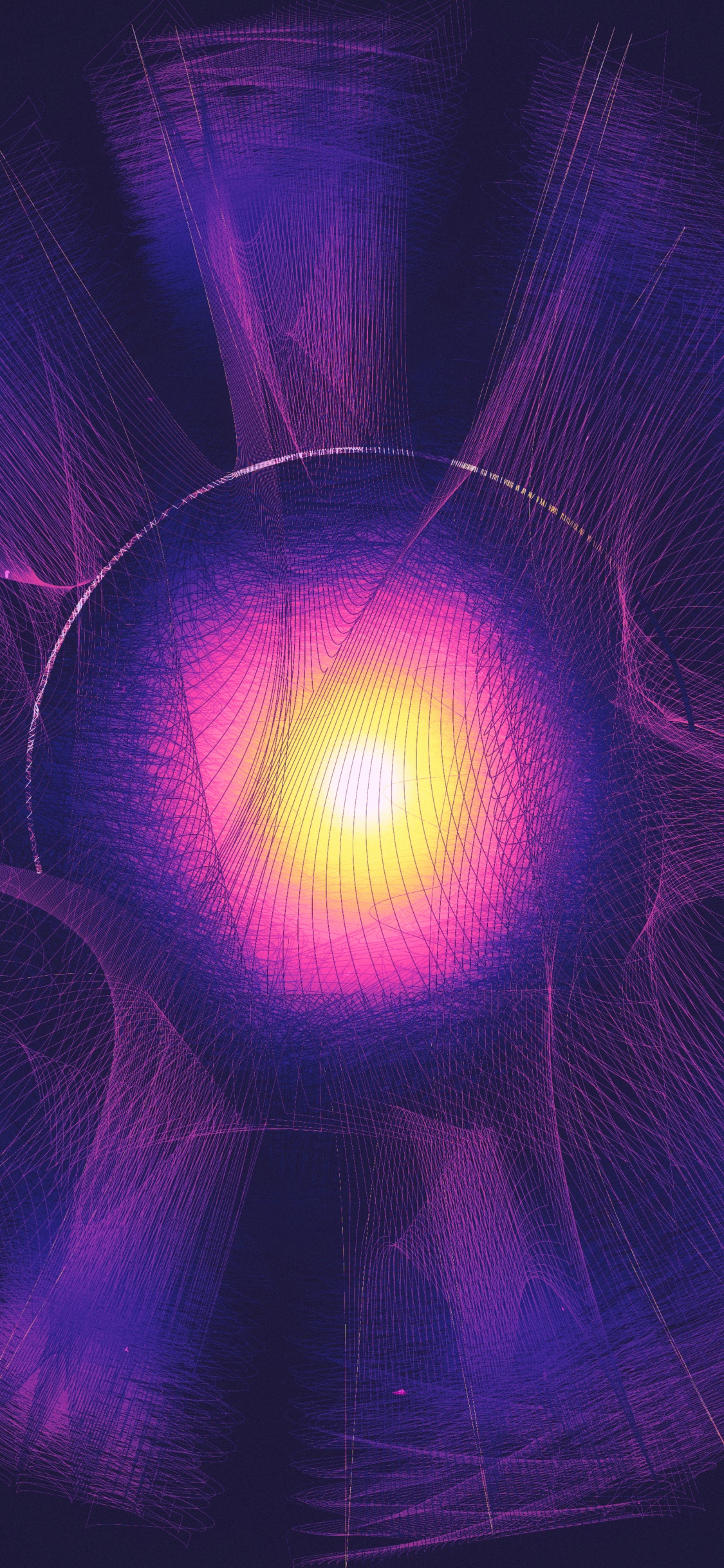 Обои фрактальное искусство, пурпур, Фиолетовый, электрик, дизайн в разрешении 1125x2436