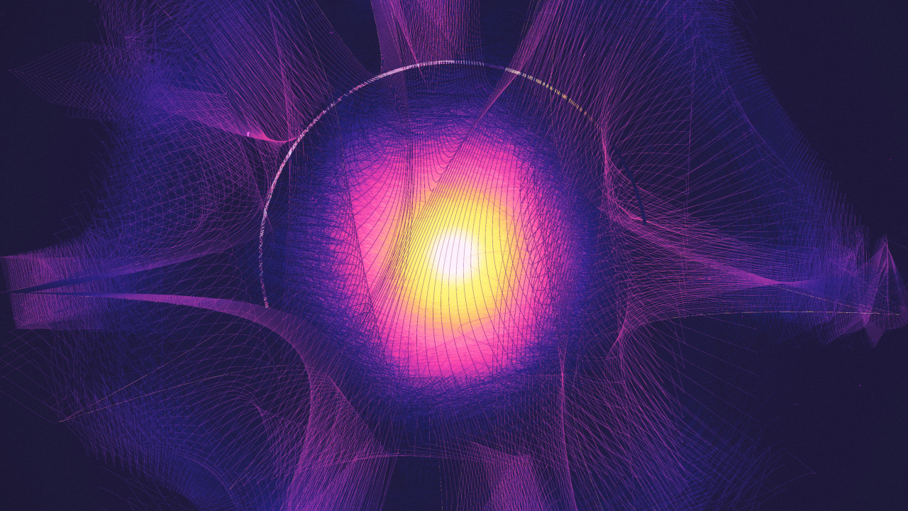 Обои фрактальное искусство, пурпур, Фиолетовый, электрик, дизайн в разрешении 1280x720