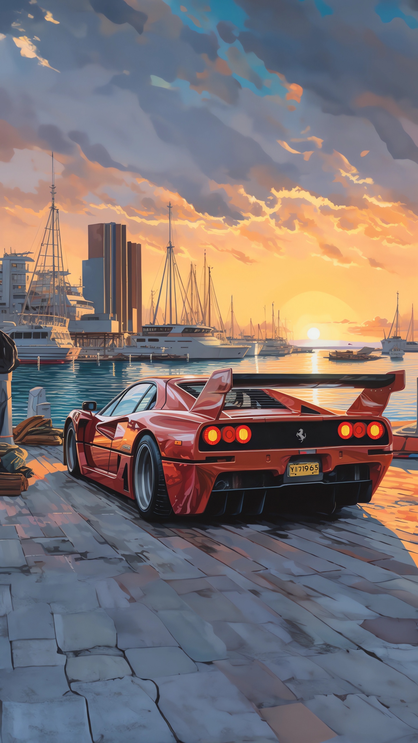 Обои Гранд туреры, легковые автомобили, облако, колесо, шина в разрешении 1440x2560