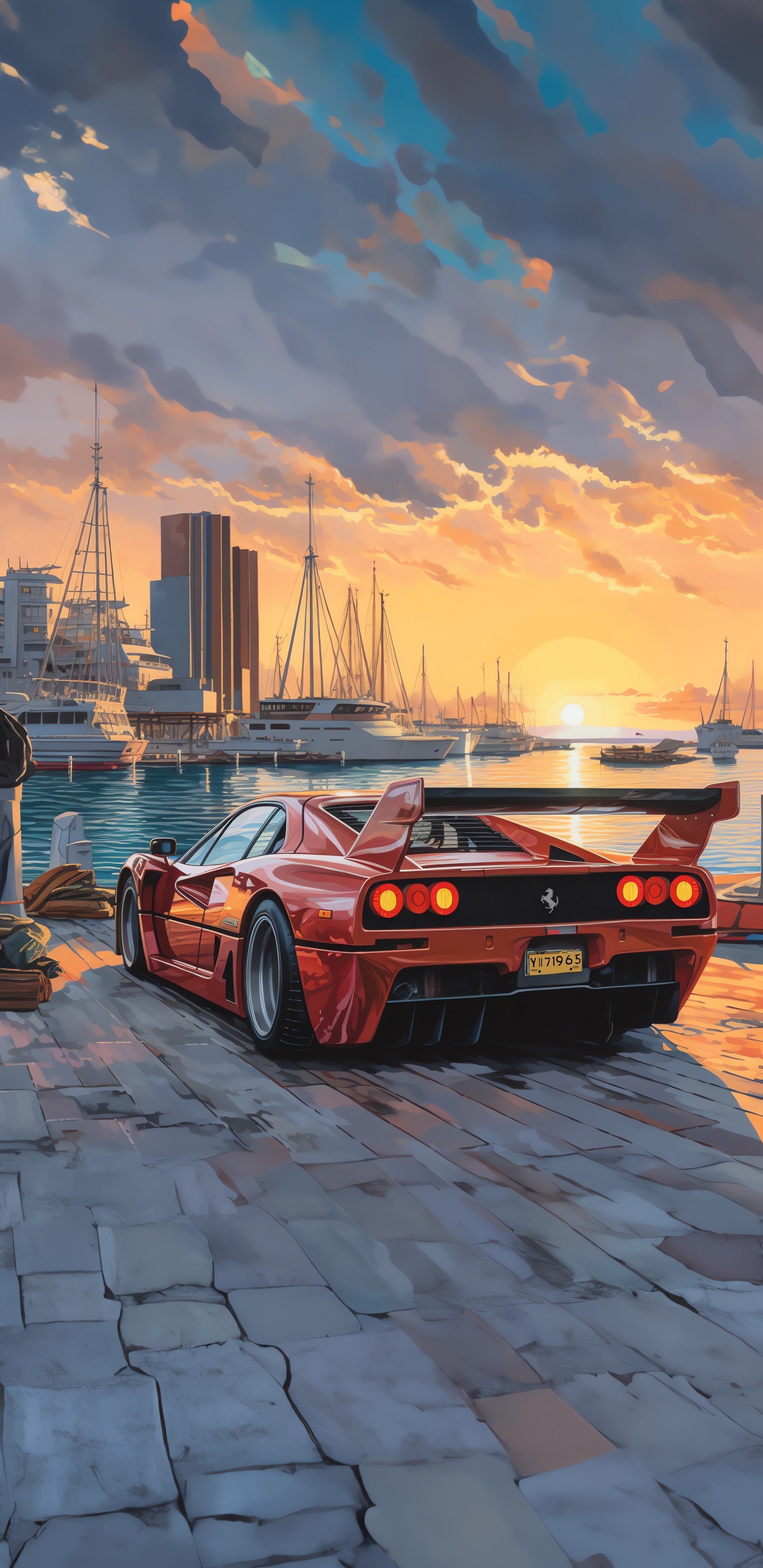 Обои Гранд туреры, легковые автомобили, облако, колесо, шина в разрешении 1440x2960