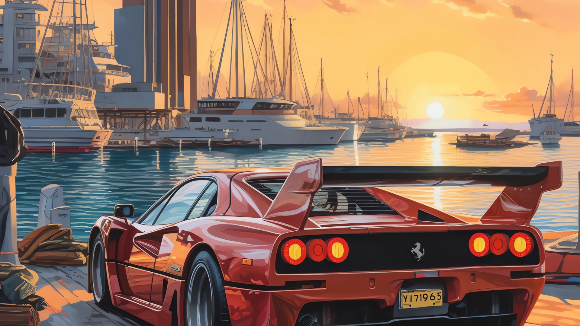 Обои Гранд туреры, легковые автомобили, облако, колесо, шина в разрешении 1920x1080