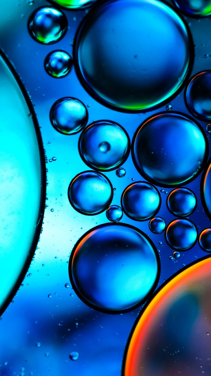 Обои падение, цветной, вода, красочность, жидкий в разрешении 720x1280