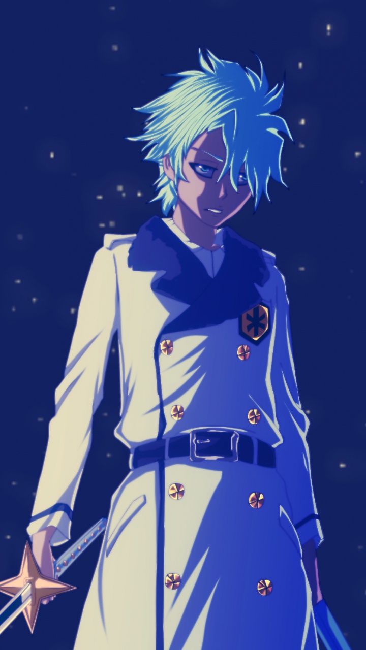 Обои отбеливатель, аниме, иллюстрация, космос, шинигами в разрешении 720x1280