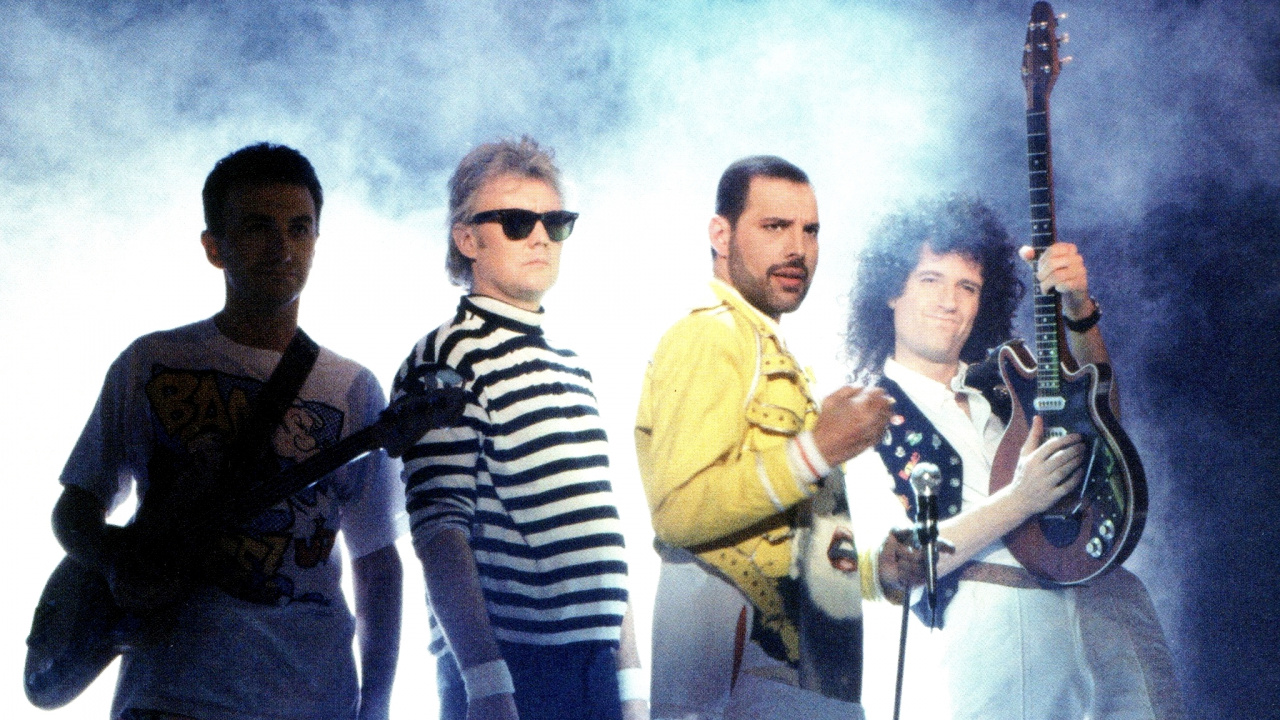 Обои Фредди Меркьюри, Брайан Мэй, Королева, музыкант, Богемская Рапсодия в разрешении 1280x720