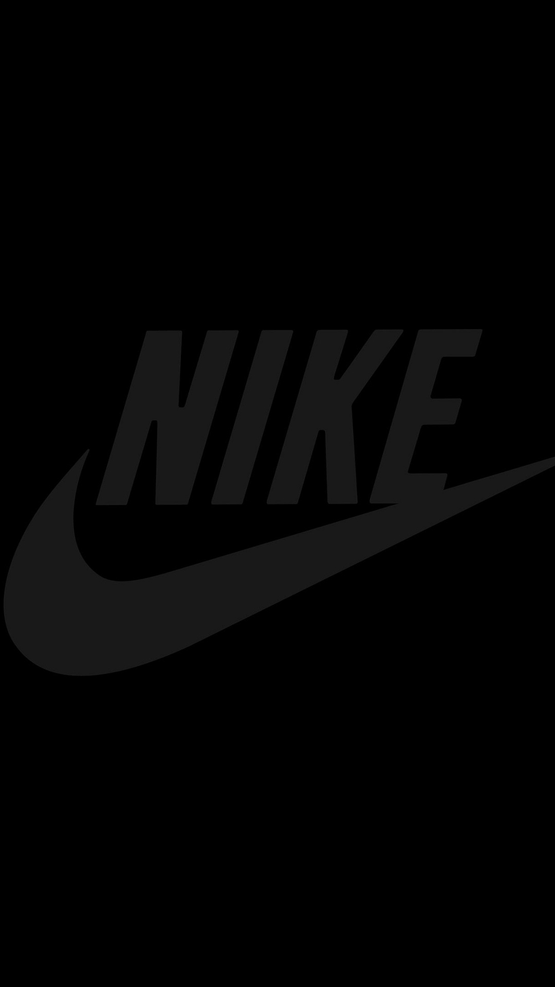 Обои nike, Свуш, черный, текст, лого в разрешении 1080x1920