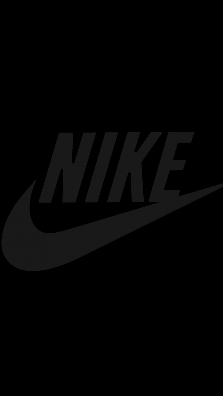 Обои nike, Свуш, черный, текст, лого в разрешении 750x1334