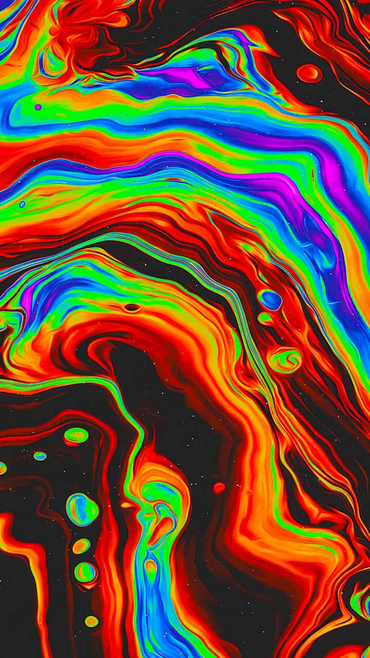 Обои психоделическое искусство, арт, акриловая краска, акварельная живопись, живопись в разрешении 720x1280