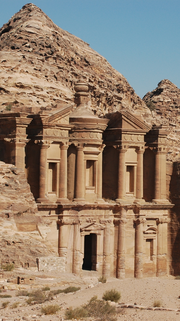 Обои Петр, древняя история, историческое место, ориентир, развалины в разрешении 750x1334
