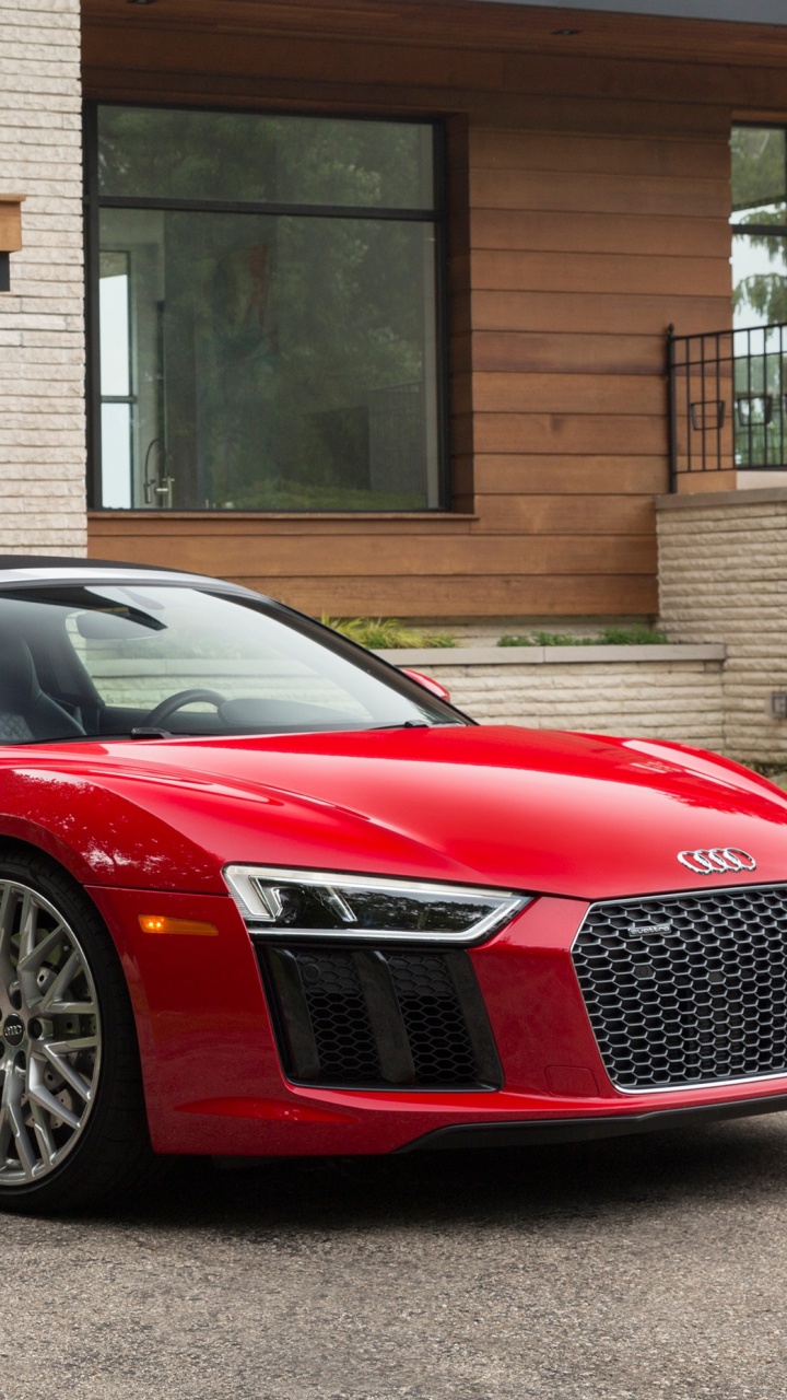 Обои 2018 Ауди Р8 Спайдер В10, Ауди R8 Спайдер, спорткар, авто, audi в разрешении 720x1280