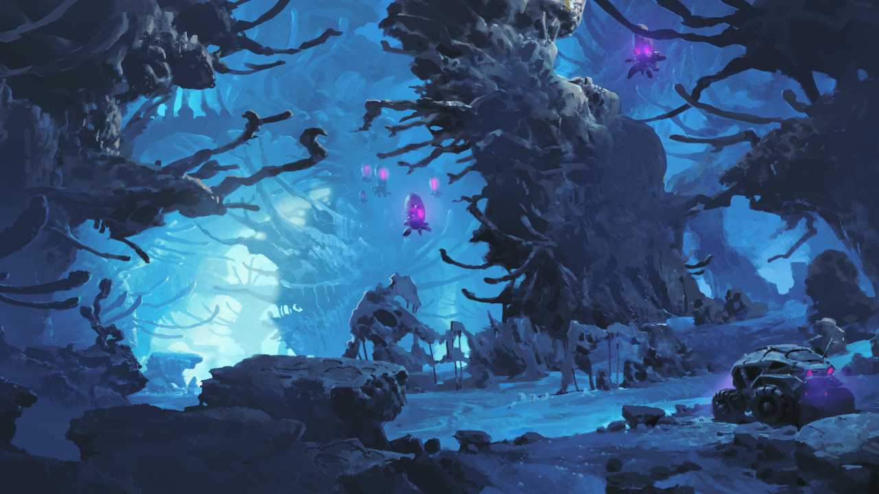 Обои подземные воды, цифровое искусство, арт, вода, мир в разрешении 1280x720