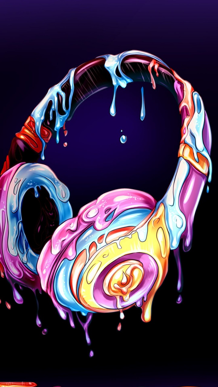 Обои крутые наушники арт, наушники, арт, абстрактное искусство, иллюстрация в разрешении 720x1280