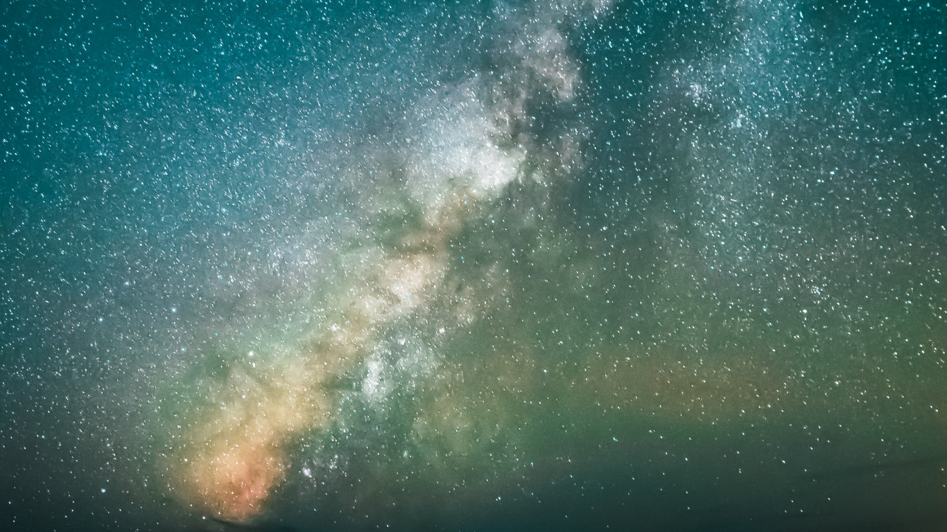 Обои человек ищет млечный путь, Млечный Путь, земля, Галактика, звезда в разрешении 1366x768