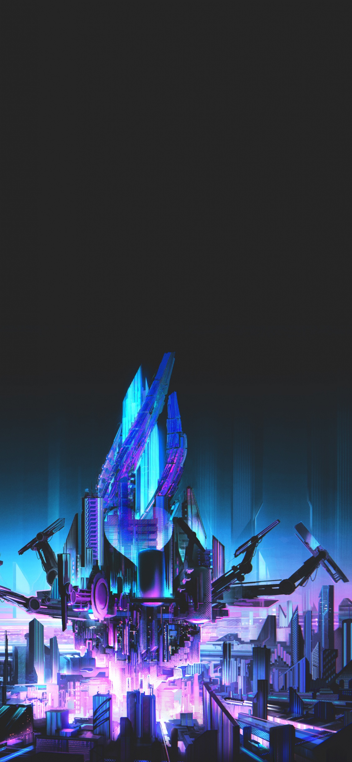 Обои амолед, сердцебиение королевства, Альбом, ночь, темнота в разрешении 1125x2436