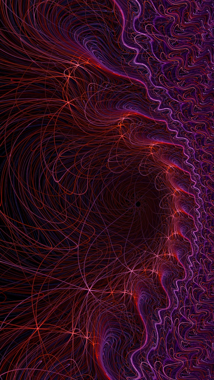 Обои фрактальное искусство, пурпур, красный цвет, Фиолетовый, розовый в разрешении 750x1334