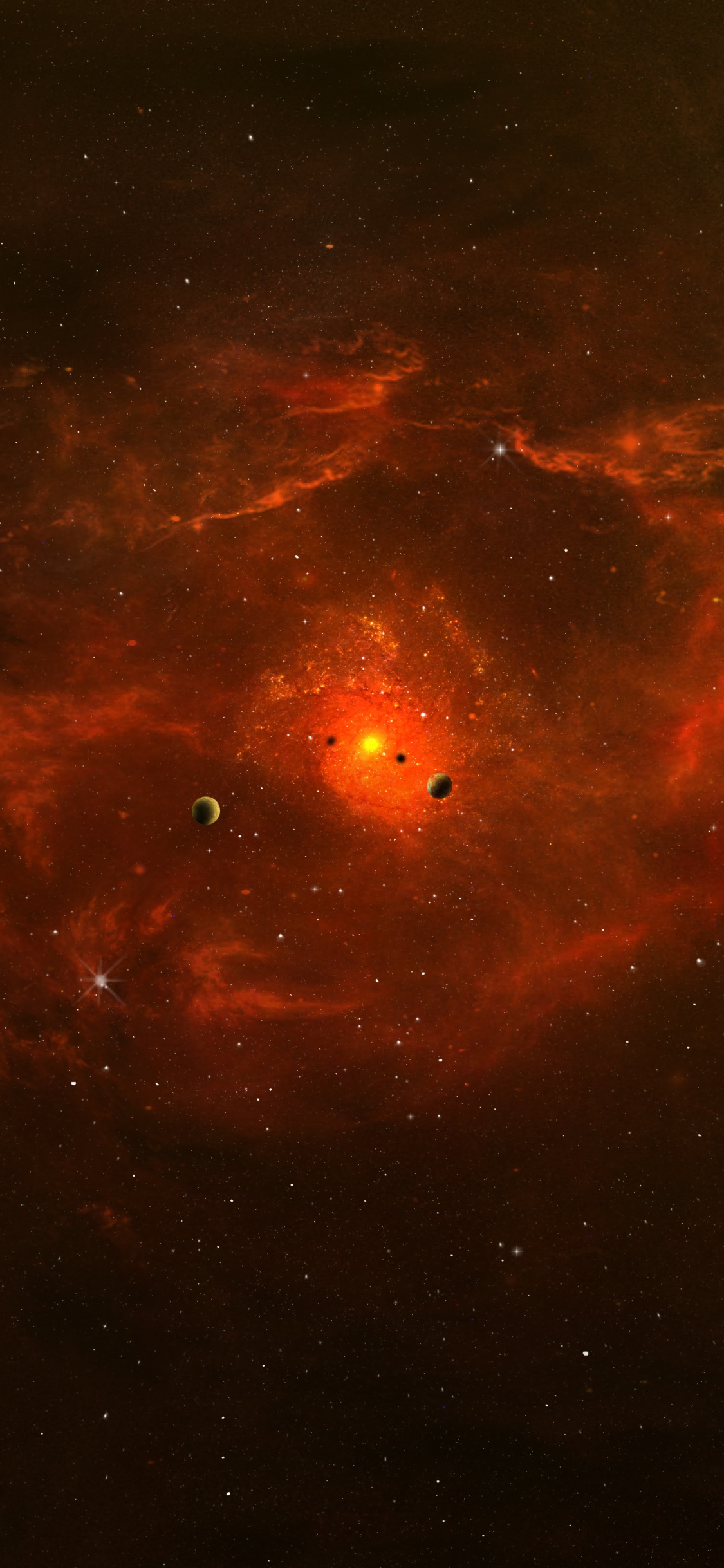 Обои космос, астрономический объект, космическое пространство, Астрономия, туманность в разрешении 1125x2436