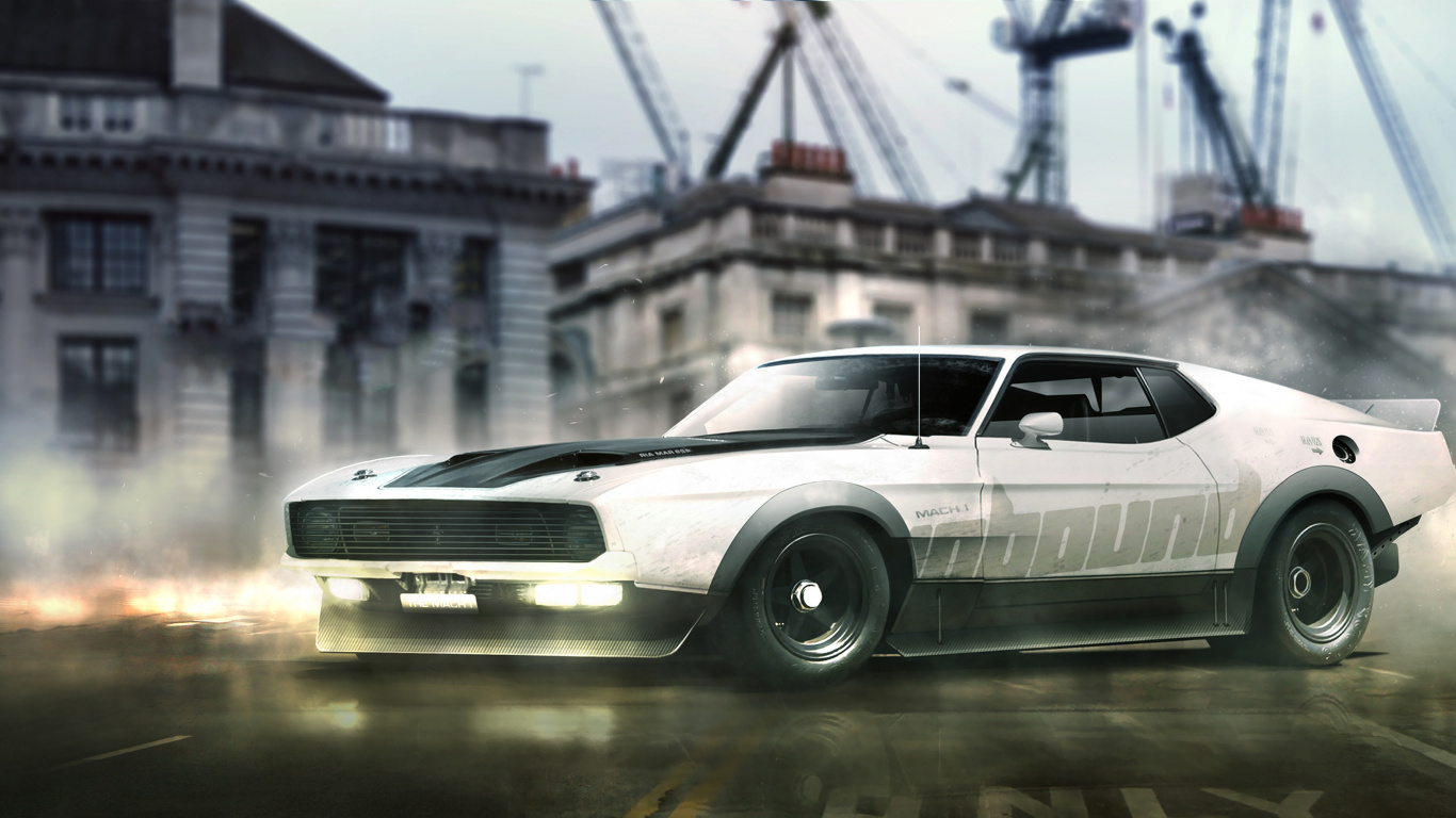 Обои Форд Мустанг мах 1, авто, компания Ford, спорткар, ford в разрешении 1366x768