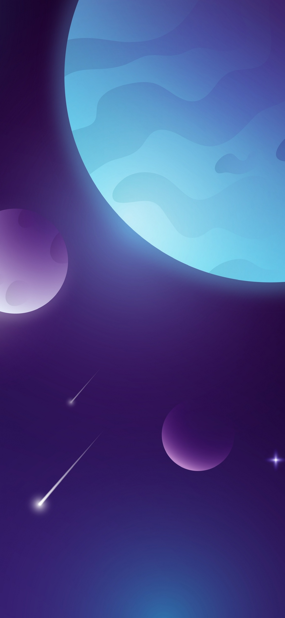 Обои атмосфера, лазурный, пурпур, Фиолетовый, материальное свойство в разрешении 1125x2436