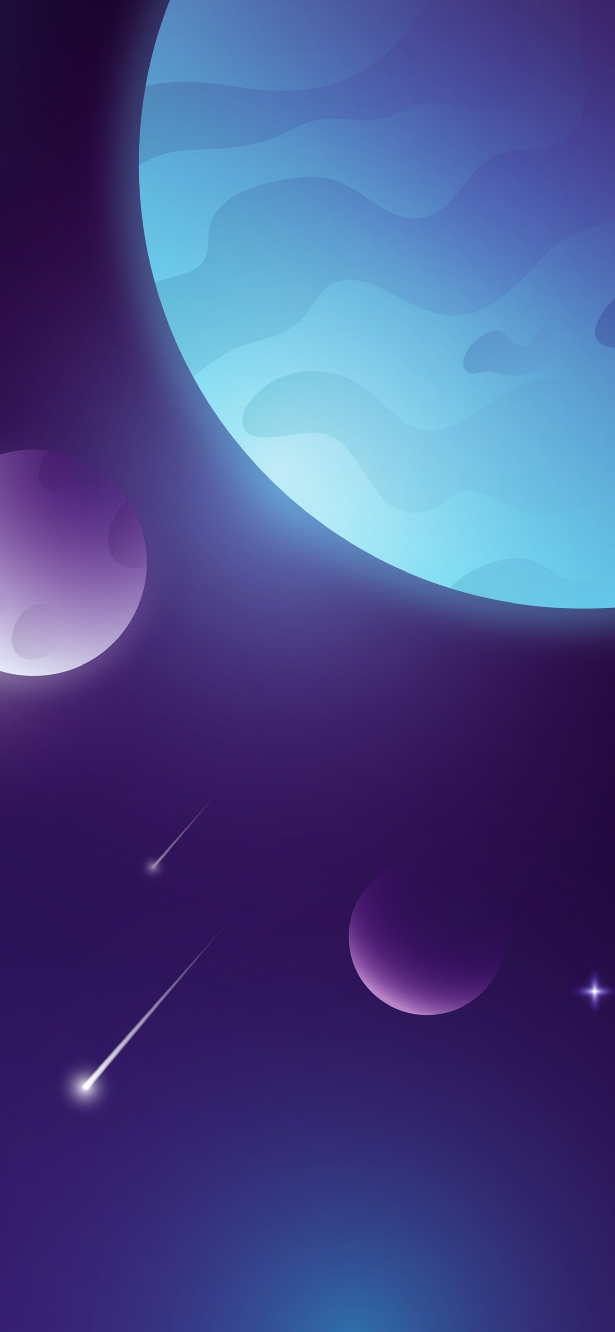 Обои атмосфера, лазурный, пурпур, Фиолетовый, материальное свойство в разрешении 1242x2688