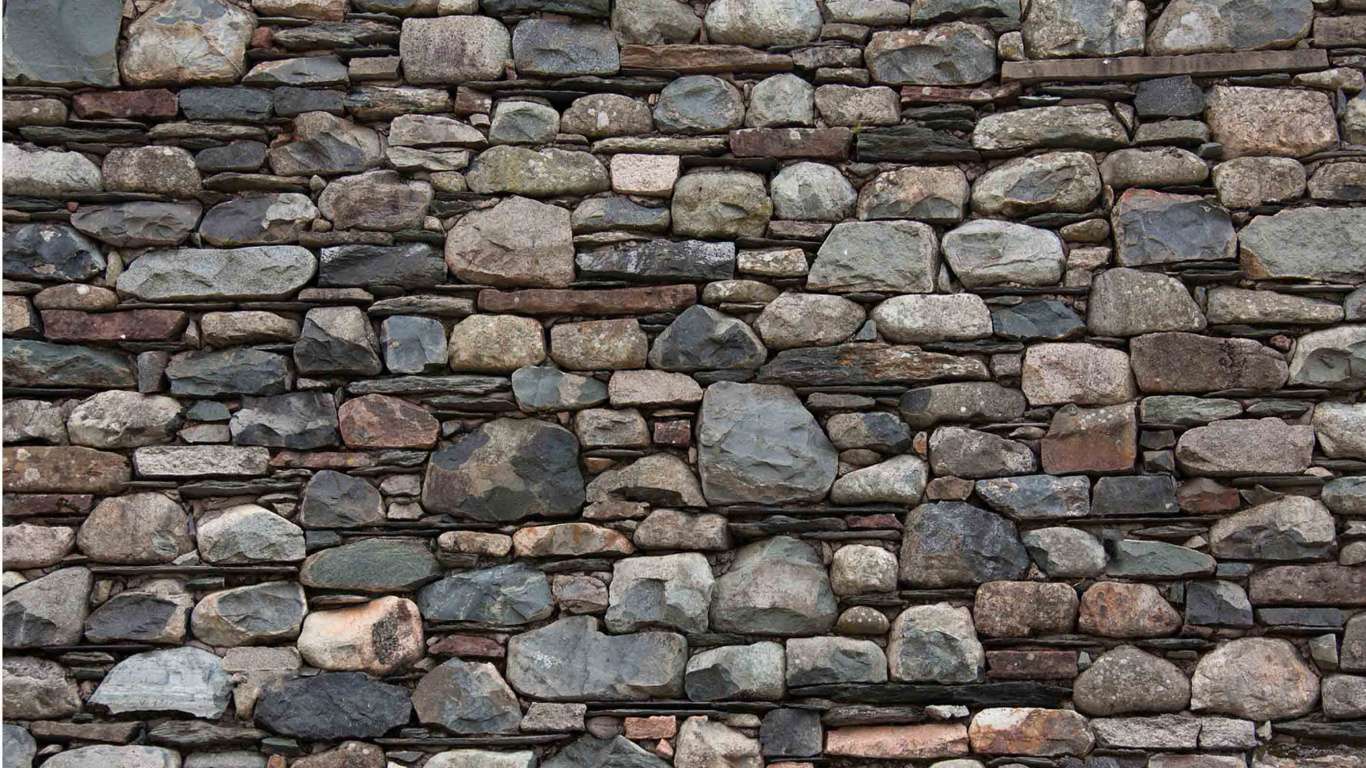 Обои каменная стена, стена, рок, кирпич, подпорная стенка в разрешении 1366x768