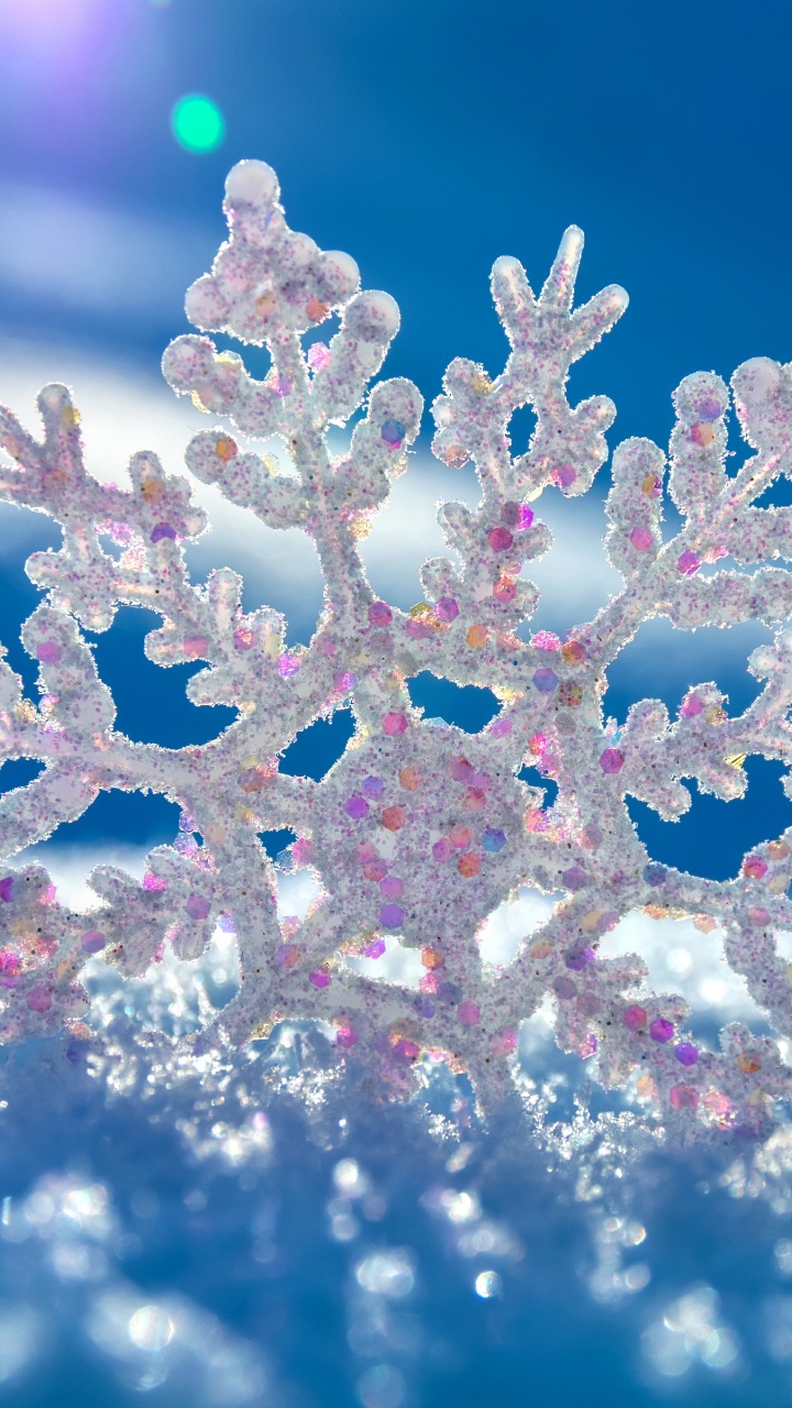Обои лед, зима, Снежинка, мороз, замораживание в разрешении 720x1280