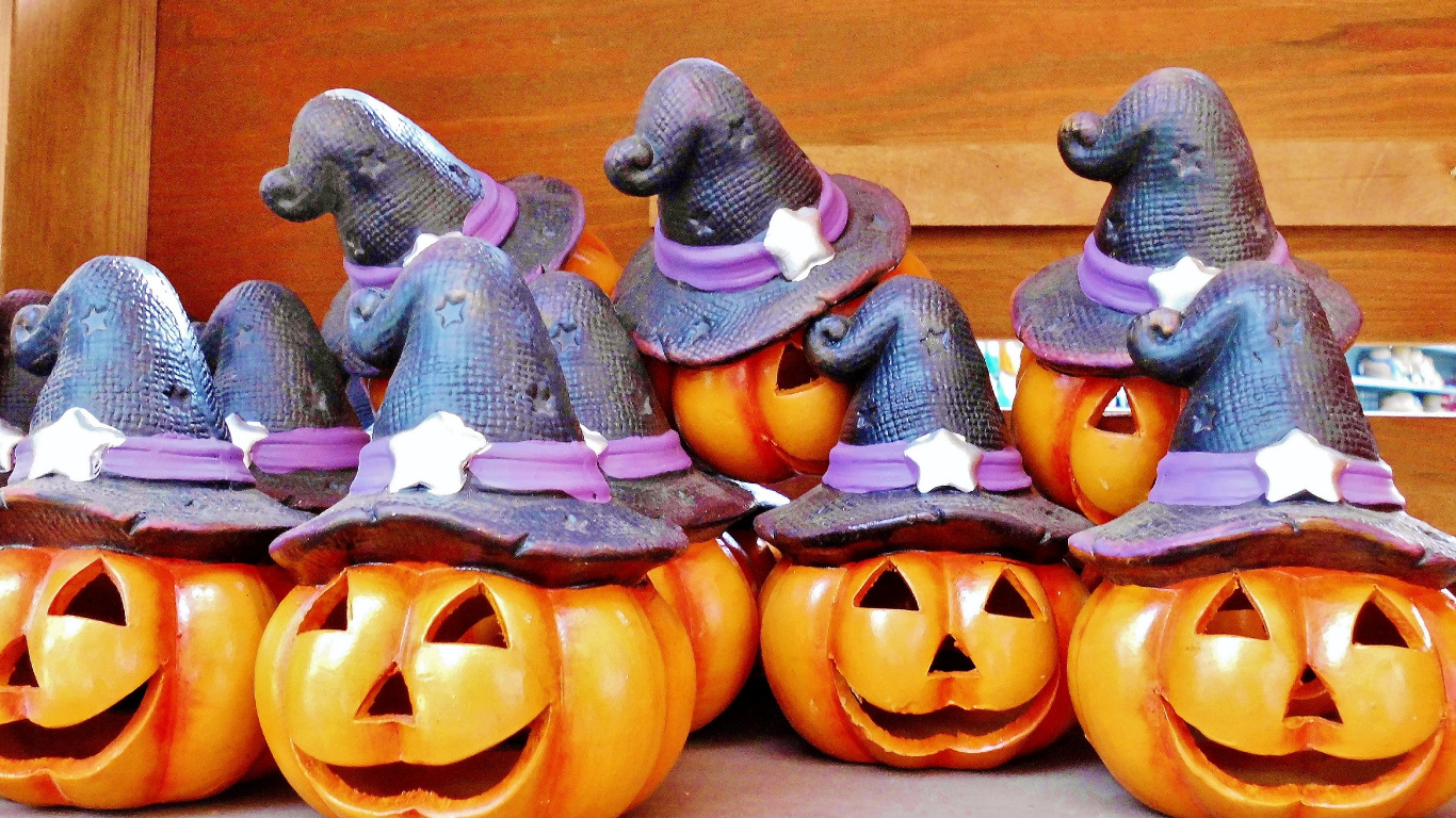 Обои осень Хэллоуин октября, резьба, осень, калебас, тыква в разрешении 1366x768