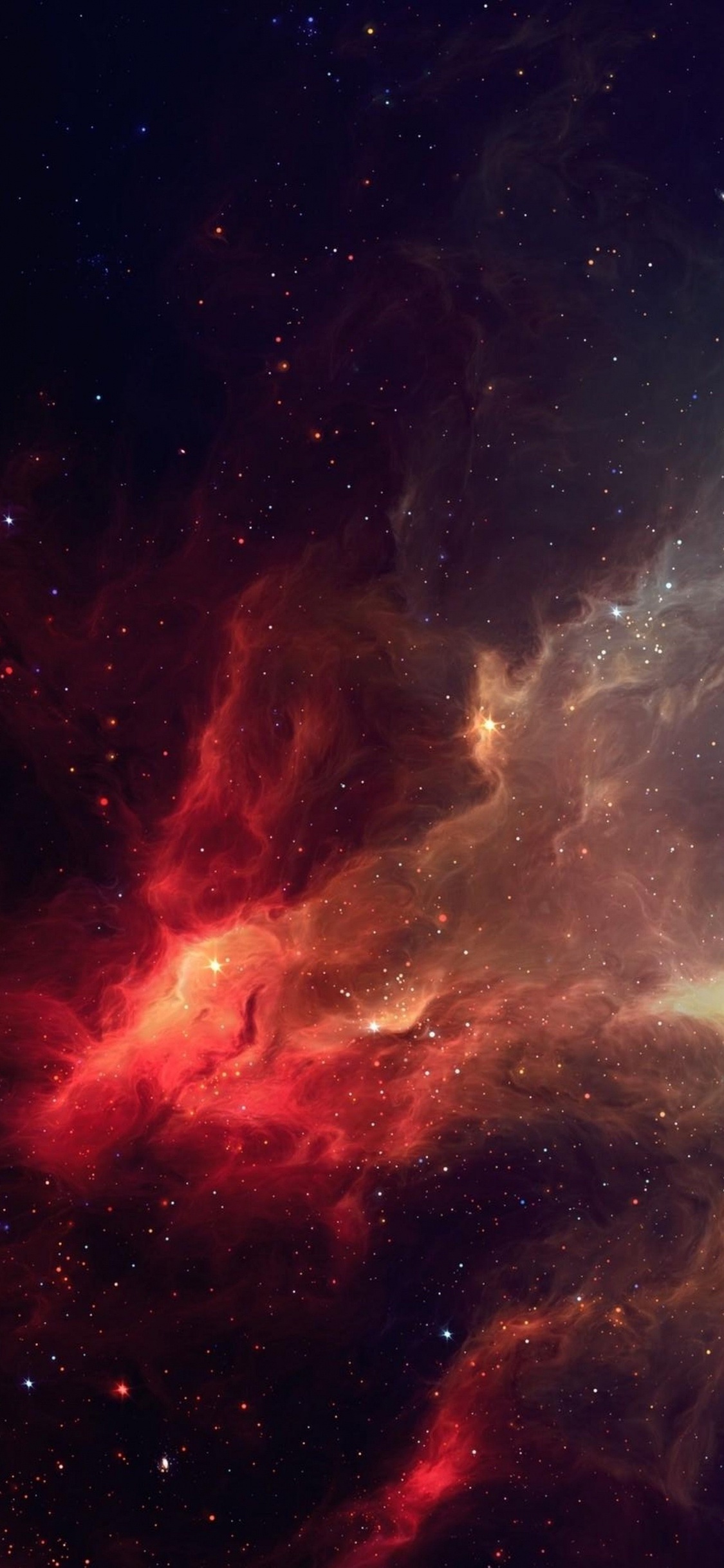 Обои apple, туманность, атмосфера, космос, Астрономия в разрешении 1125x2436