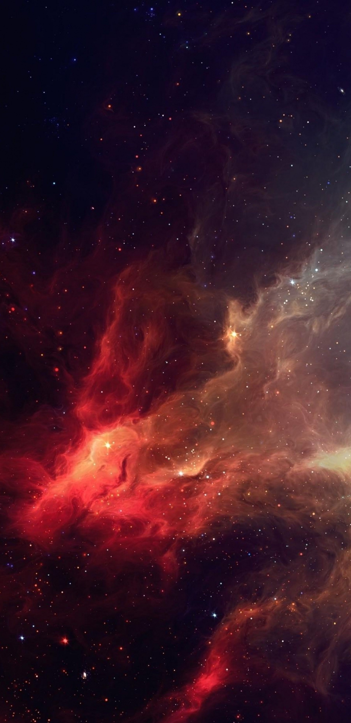 Обои apple, туманность, атмосфера, космос, Астрономия в разрешении 1440x2960