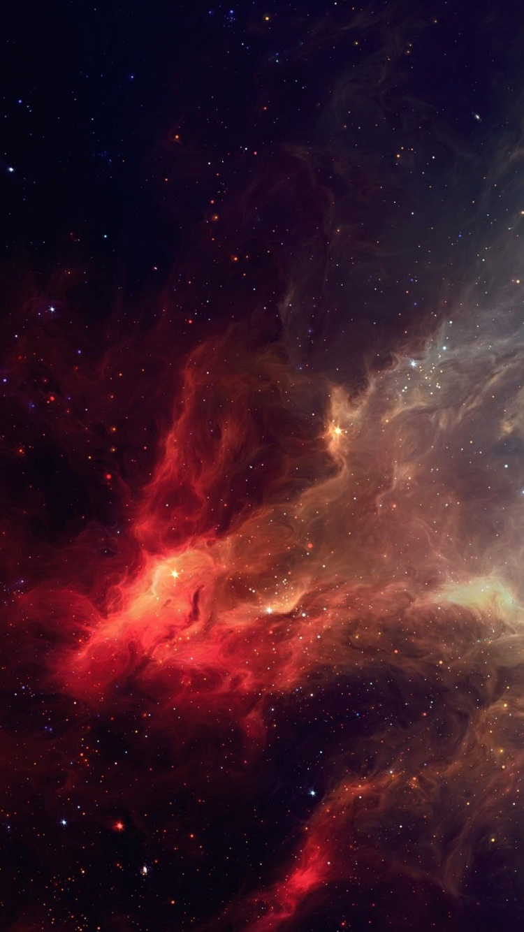 Обои apple, туманность, атмосфера, космос, Астрономия в разрешении 750x1334