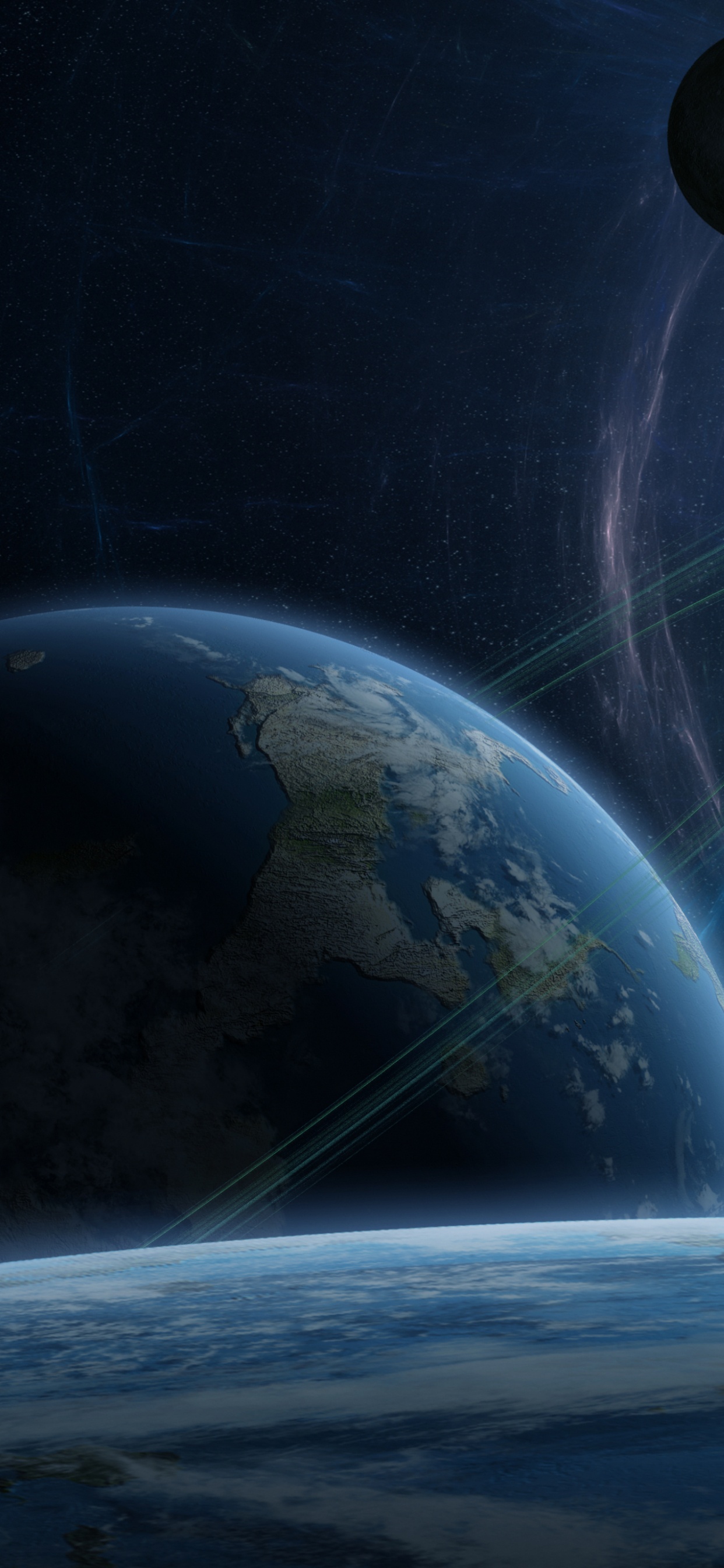 Обои космическое пространство, планета, астрономический объект, космос, атмосфера земли в разрешении 1242x2688