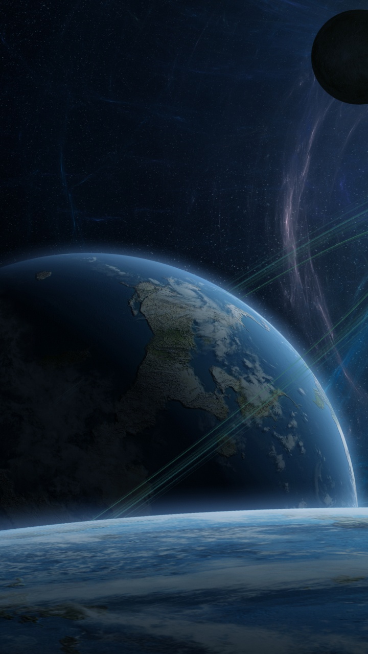 Обои космическое пространство, планета, астрономический объект, космос, атмосфера земли в разрешении 720x1280