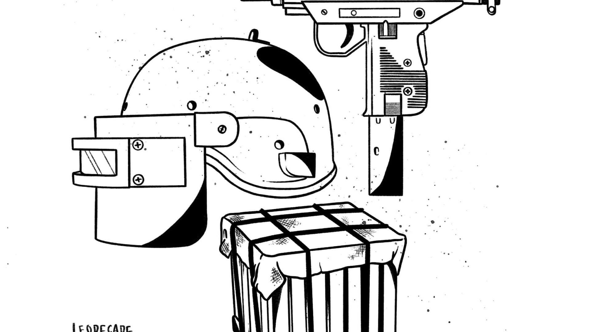 Обои эскиз, арт, цилиндр, параллель, машина в разрешении 1920x1080