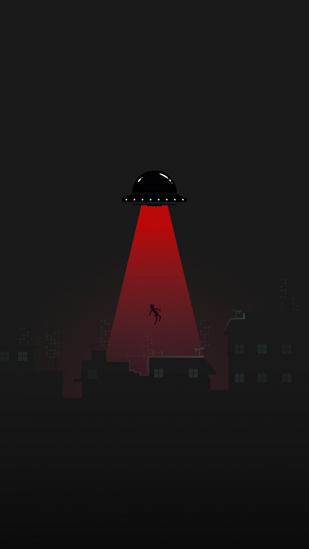 Обои красный телефон, смартфон, Маяк, вышка, небоскреб в разрешении 1080x1920