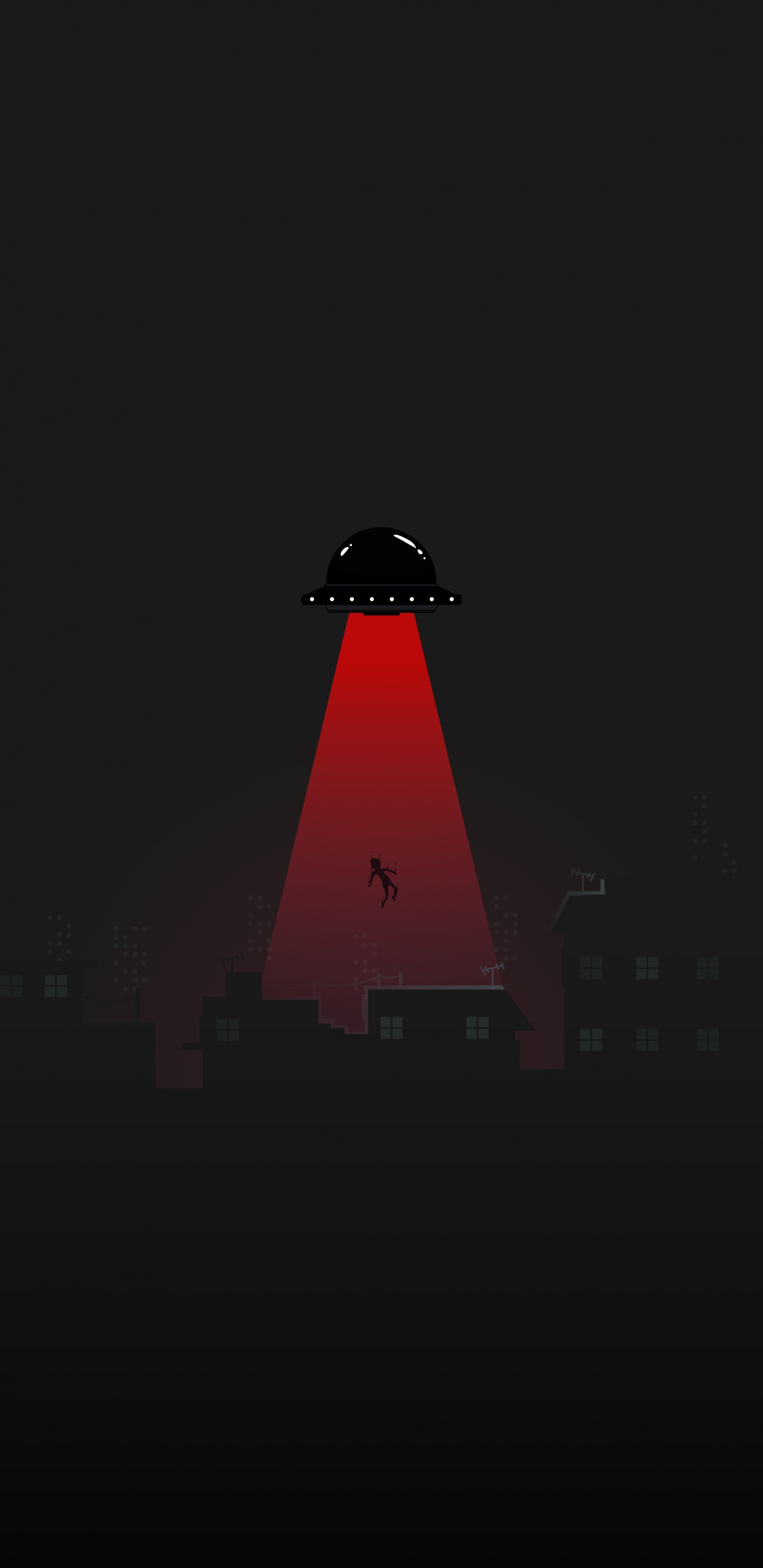 Обои красный телефон, смартфон, Маяк, вышка, небоскреб в разрешении 1440x2960