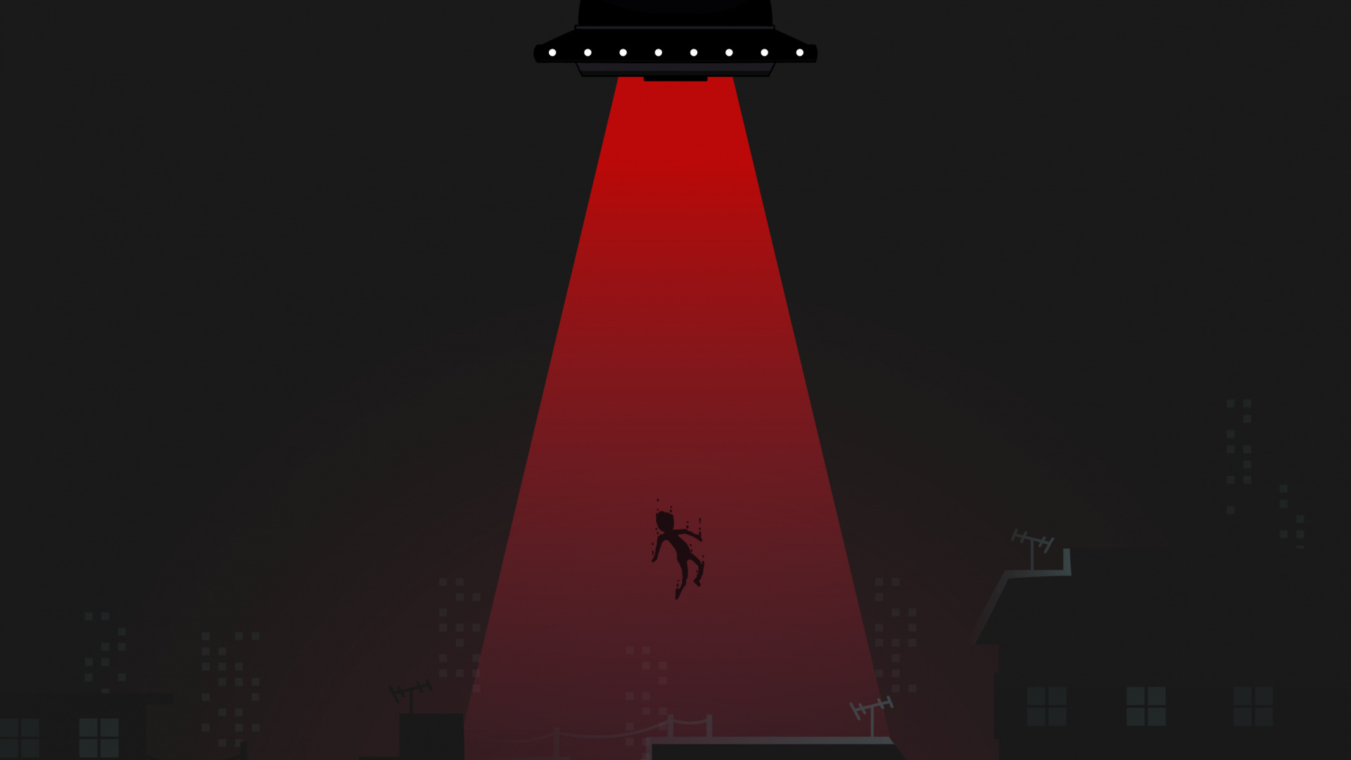 Обои красный телефон, смартфон, Маяк, вышка, небоскреб в разрешении 1920x1080