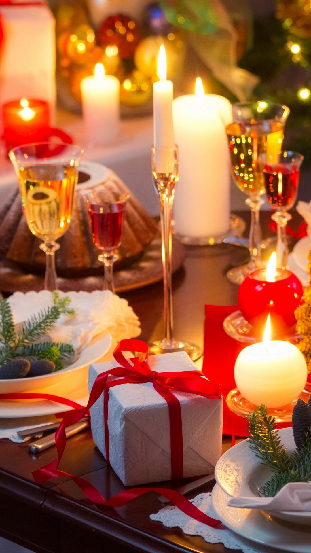 Обои Рождественский день, Рождественский ужин, ужин, Рождество, Сочельник в разрешении 1080x1920