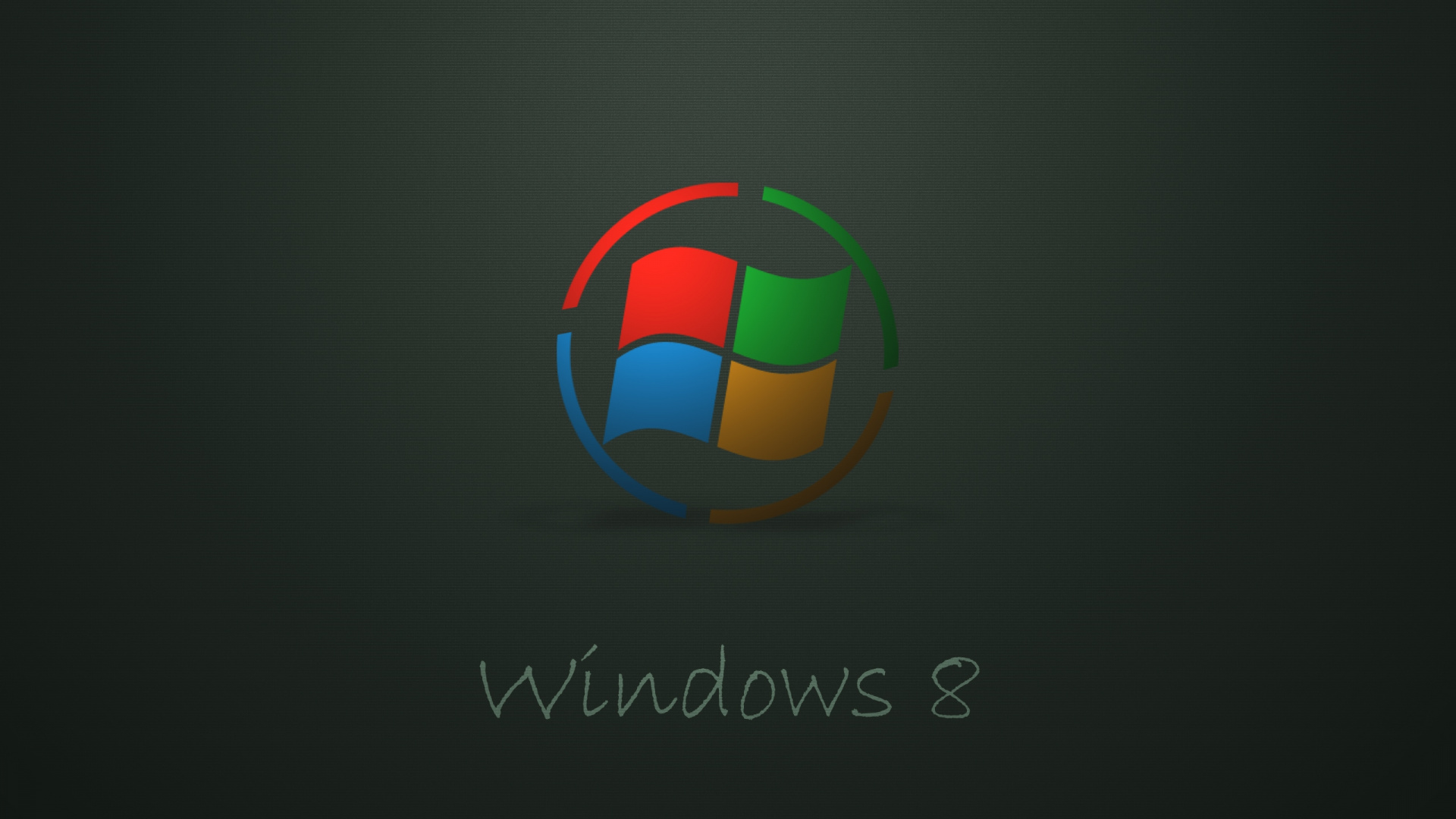 Обои Windows 8, лого, сфера, шрифт в разрешении 1920x1080