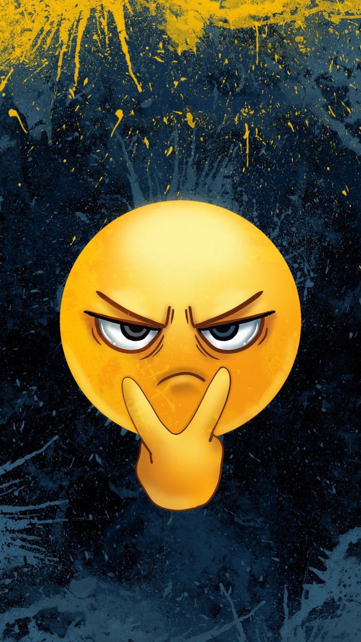 Обои dp для WhatsApp, желтый, Апельсин, смайлик, мультфильм в разрешении 720x1280