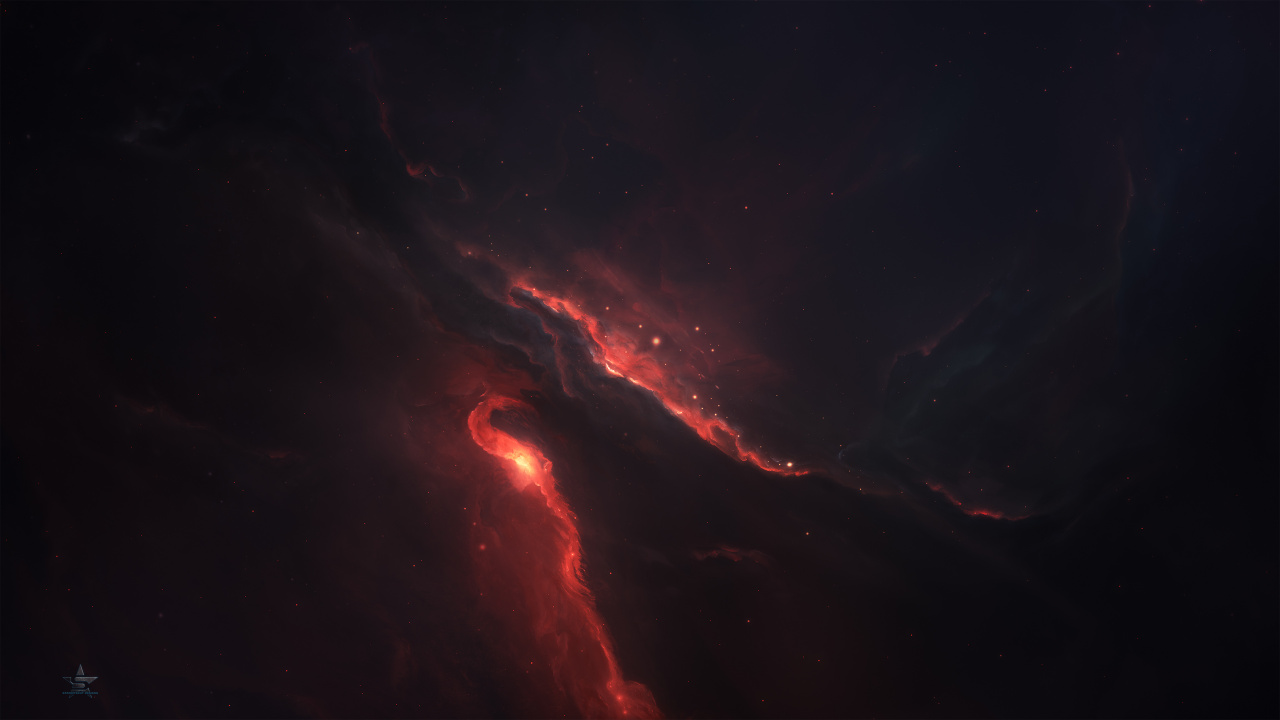 Обои красный цвет, лава, свет, атмосфера, облако в разрешении 1280x720
