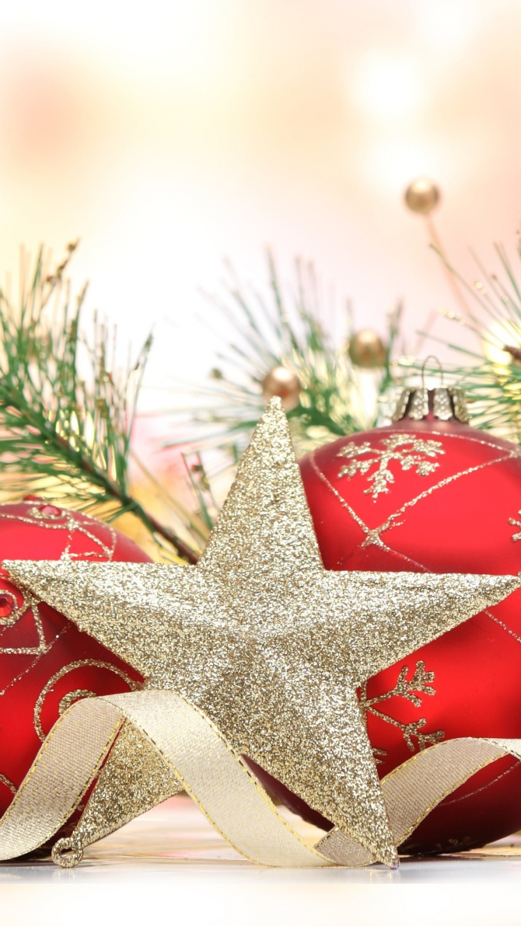 Обои Рождественский день, Санта-Клаус, рождественский орнамент, Рождественские украшения, Рождество в разрешении 750x1334