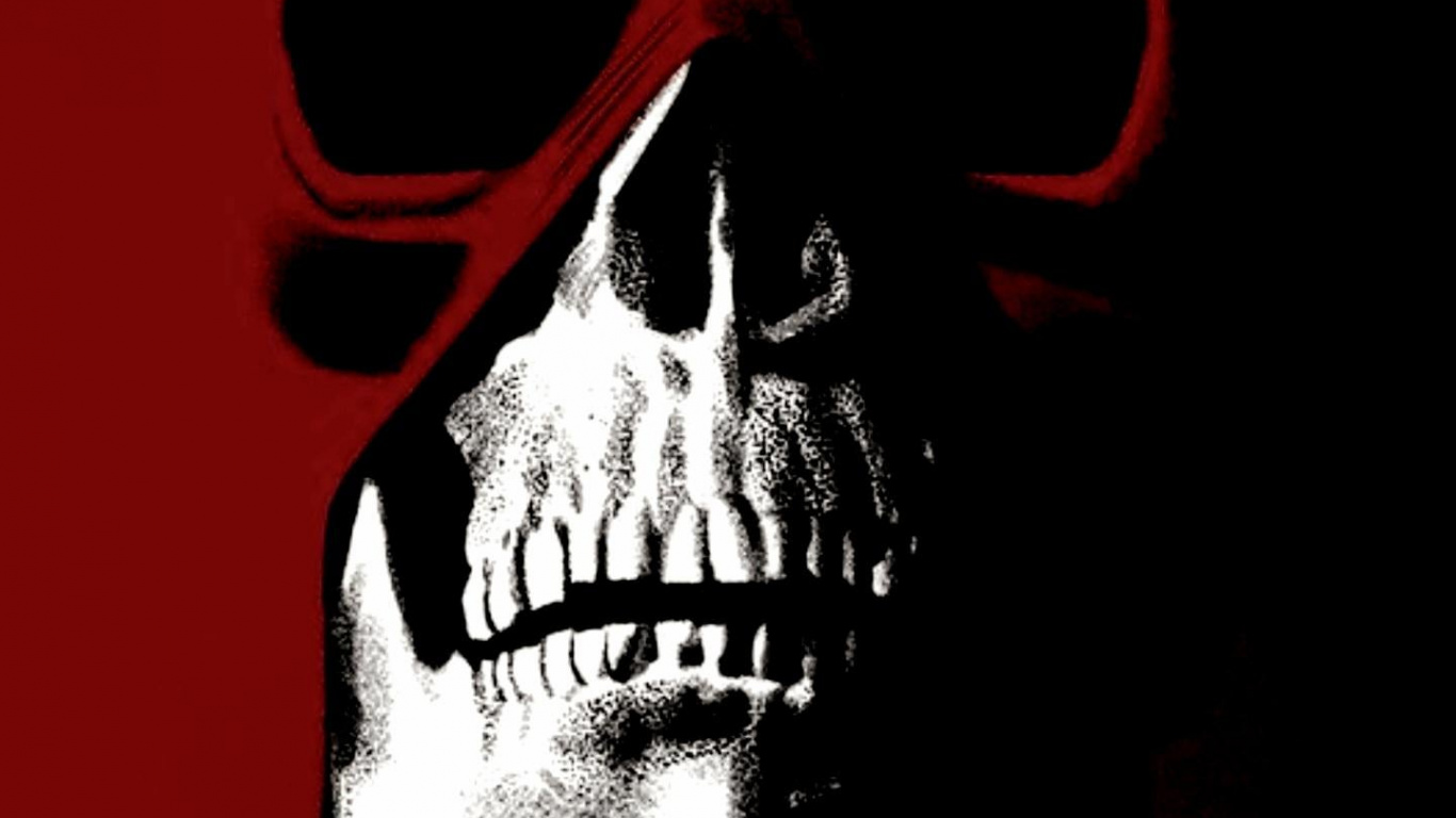 Обои череп, пасть, рукав, кость, арт в разрешении 1366x768