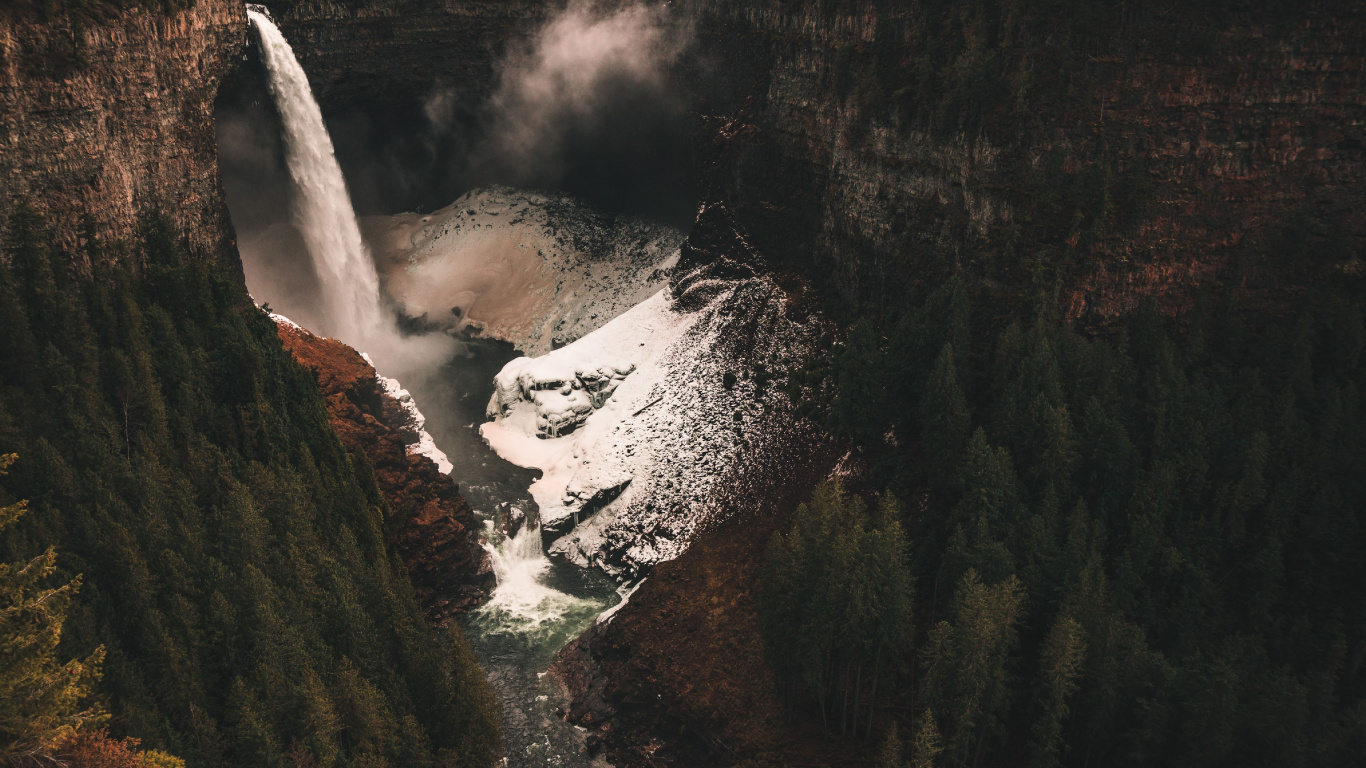 Обои Уильям Соанс, вода, древесина, природный ландшафт, водопад в разрешении 1366x768