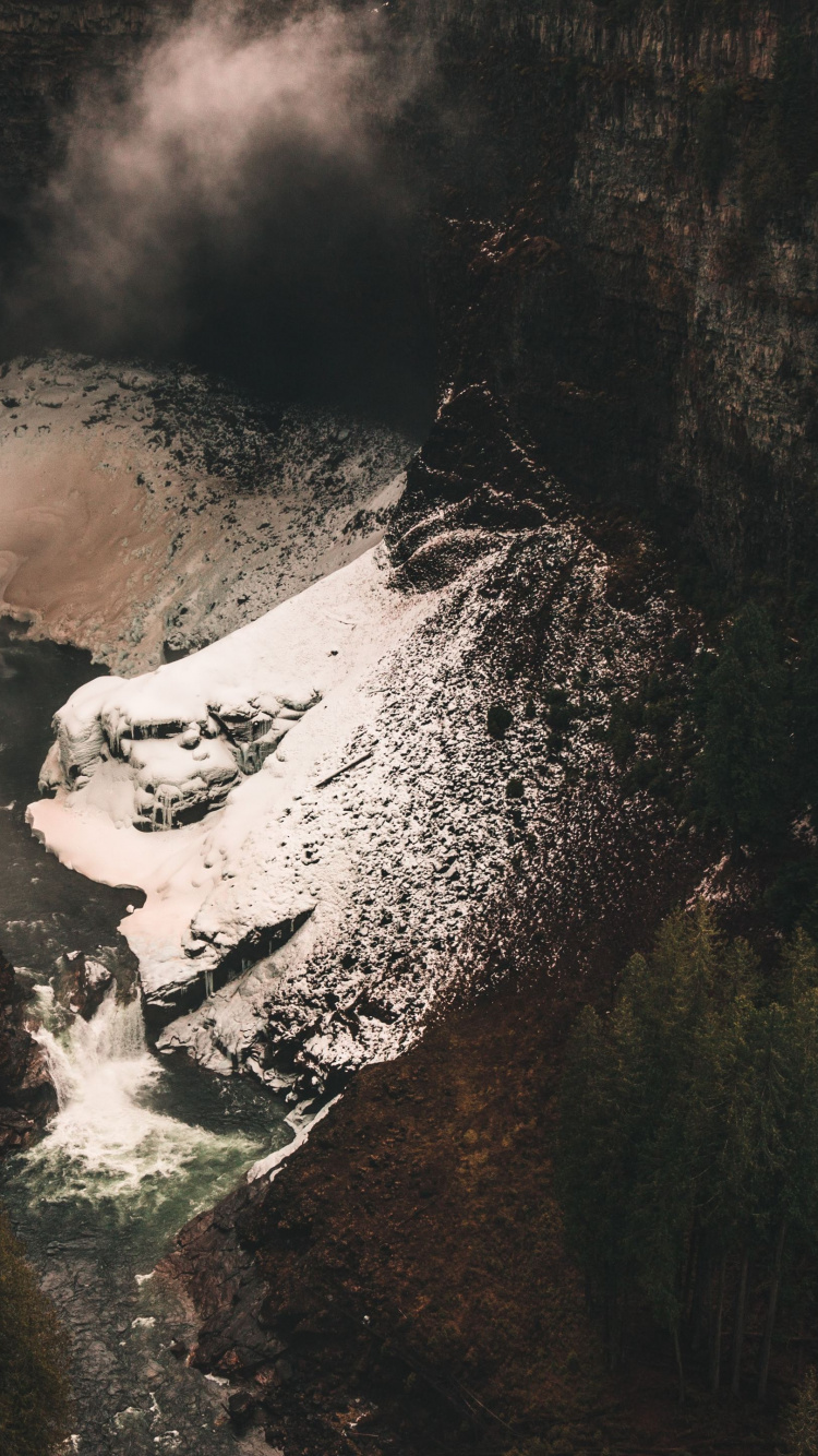 Обои Уильям Соанс, вода, древесина, природный ландшафт, водопад в разрешении 750x1334