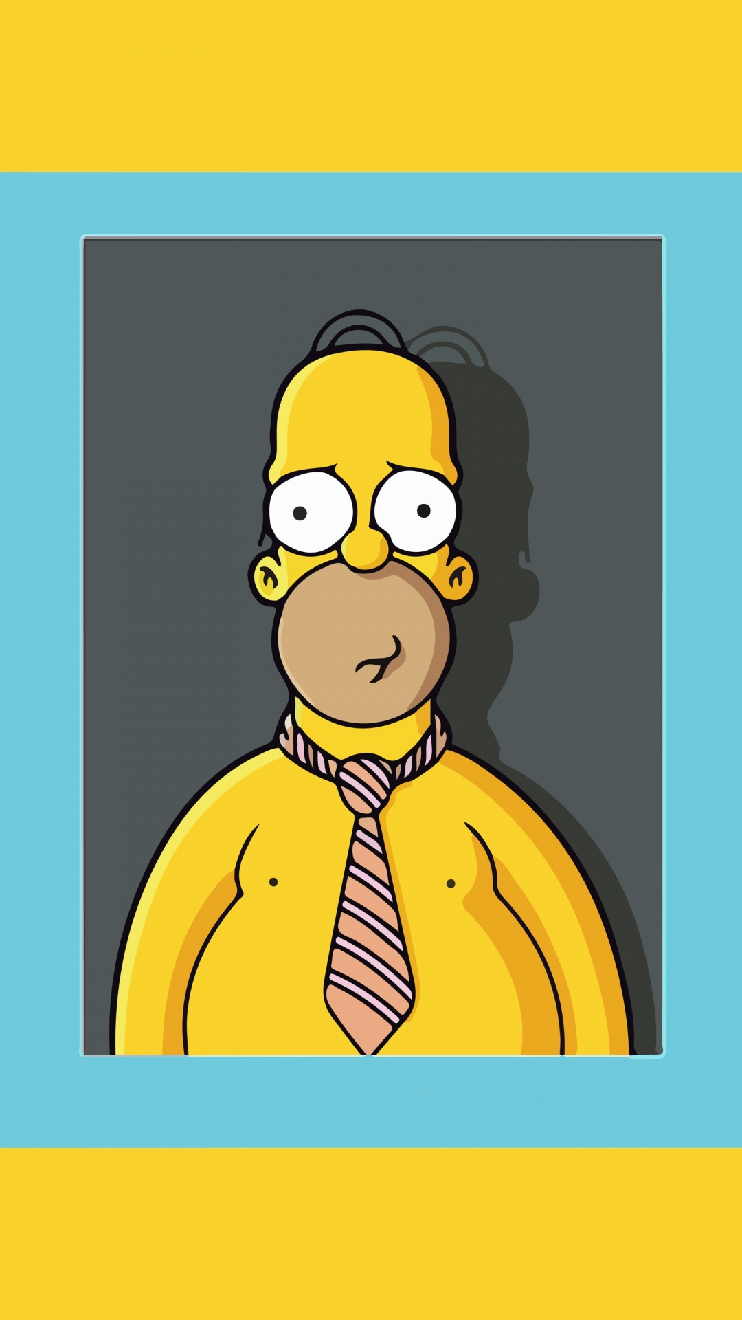 Обои Гомер Симпсон, Мардж Симпсон, арт, иллюстрация, постер в разрешении 1080x1920