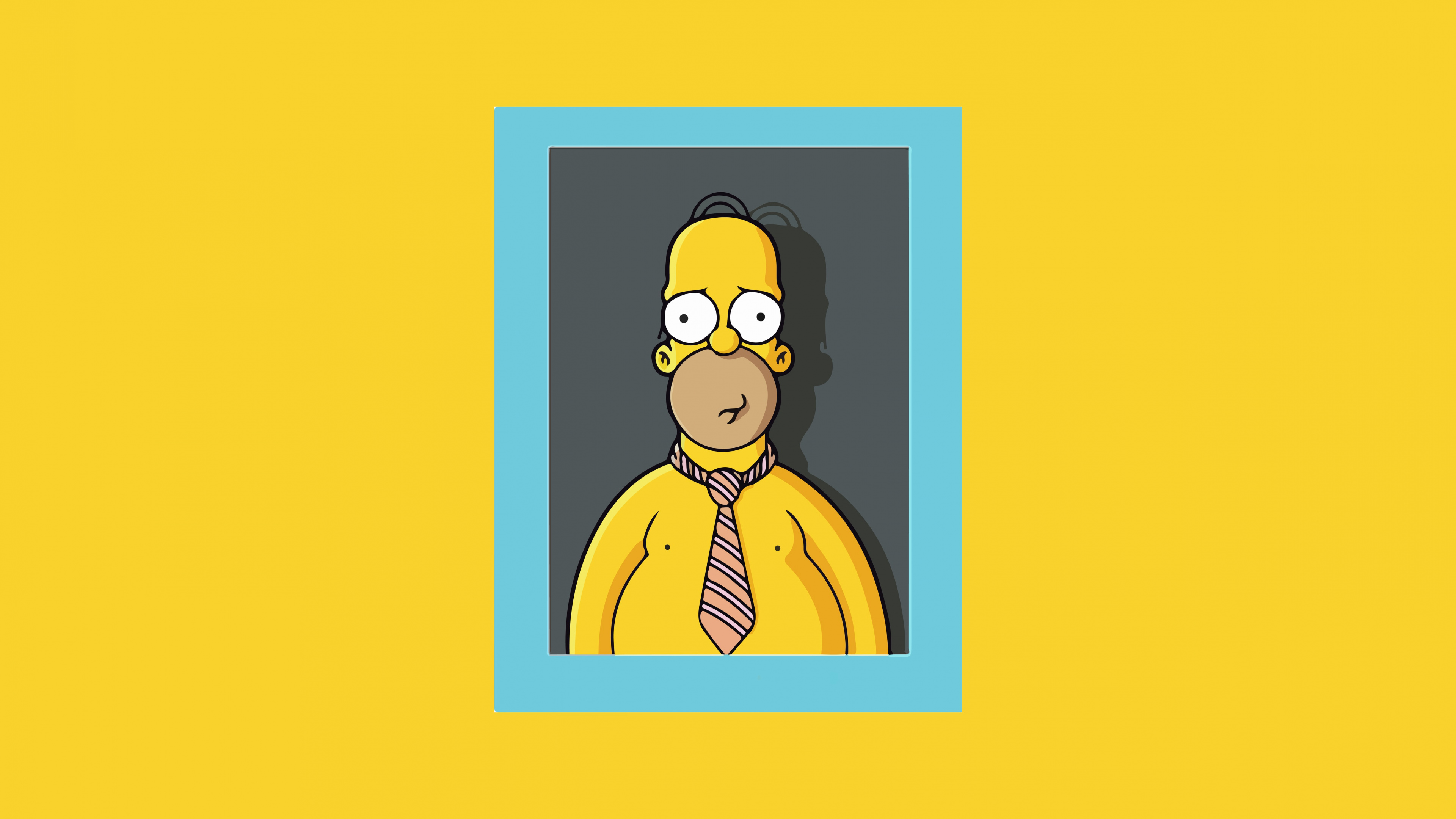 Обои Гомер Симпсон, Мардж Симпсон, арт, иллюстрация, постер в разрешении 3840x2160