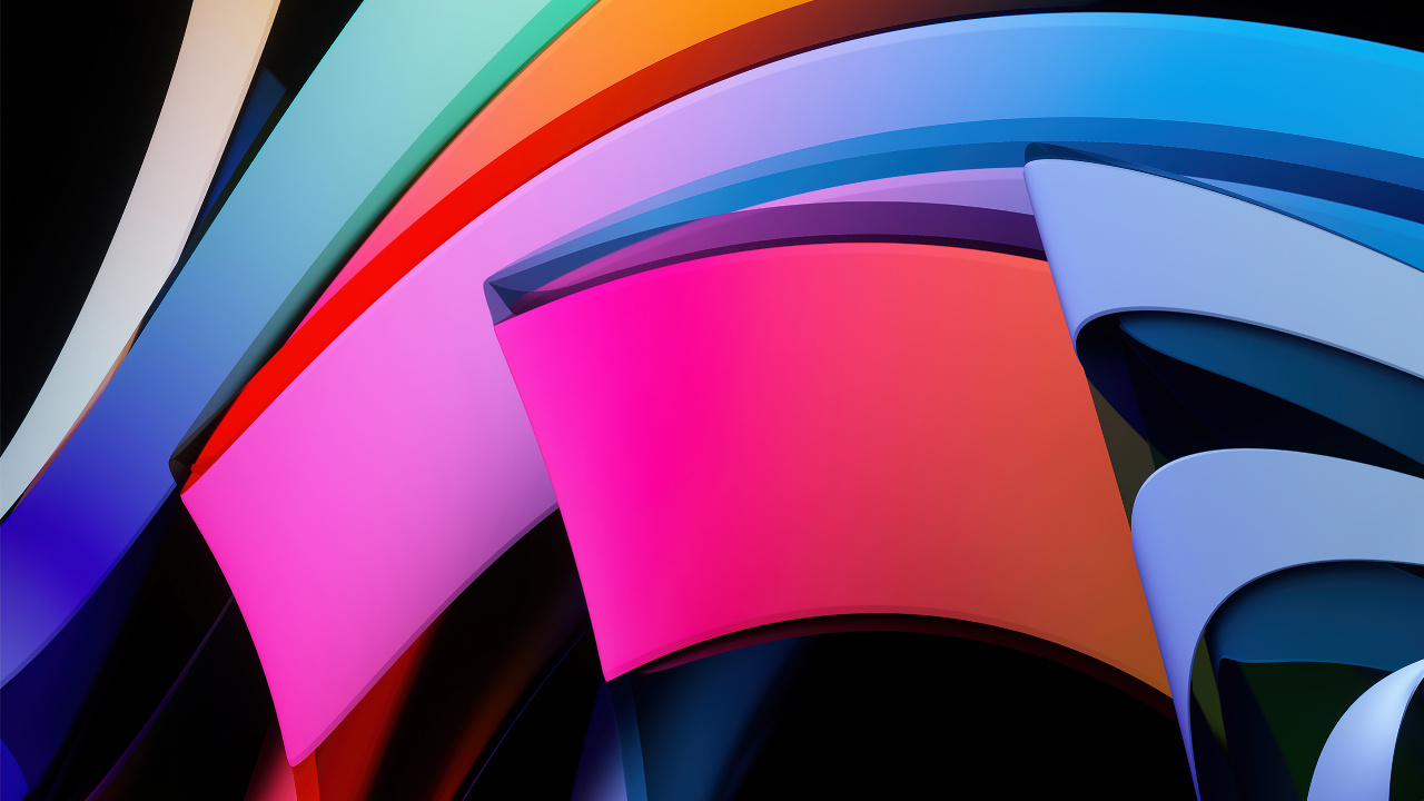 Обои Apple МасВоок Pro, абстрактное искусство, красочность, пурпур, лазурный в разрешении 1280x720