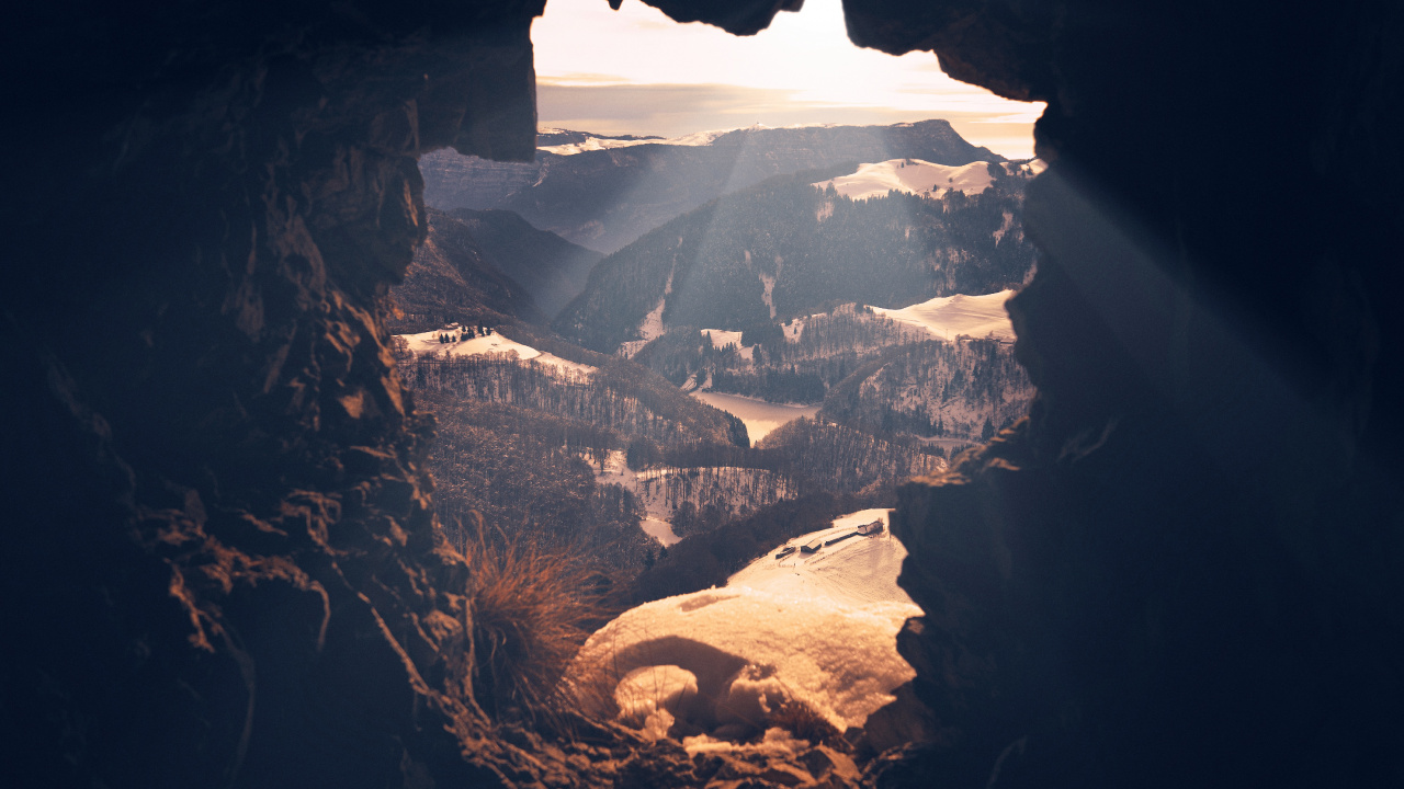 Обои облако, гора, геология, рок, атмосфера в разрешении 1280x720