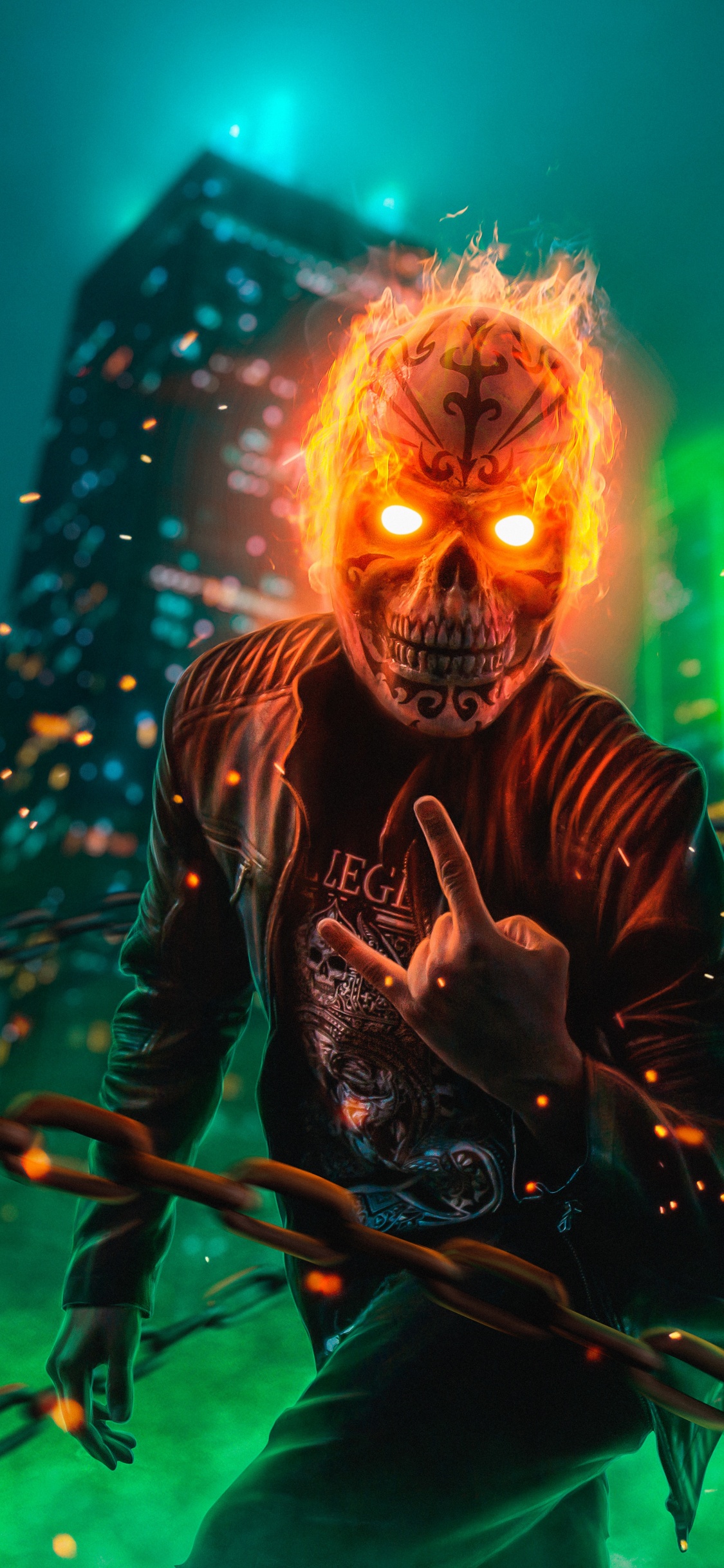 Обои спецэффекты, арт, Хидан, развлечение, театральное искусство в разрешении 1125x2436