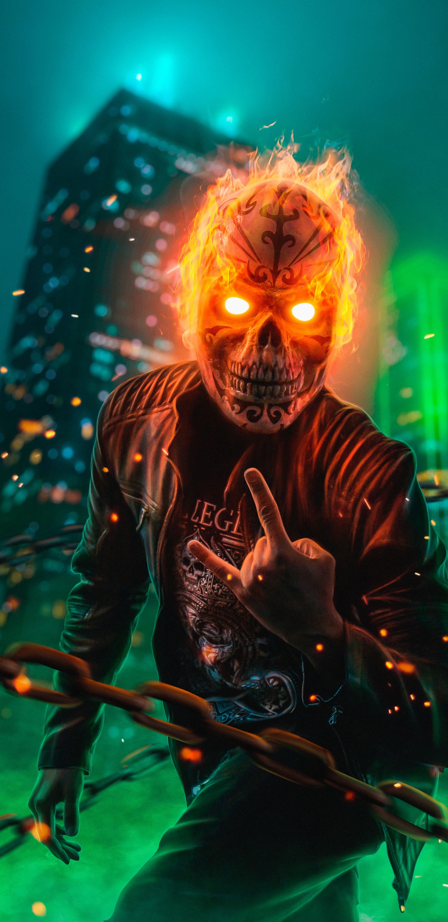 Обои спецэффекты, арт, Хидан, развлечение, театральное искусство в разрешении 1440x2960